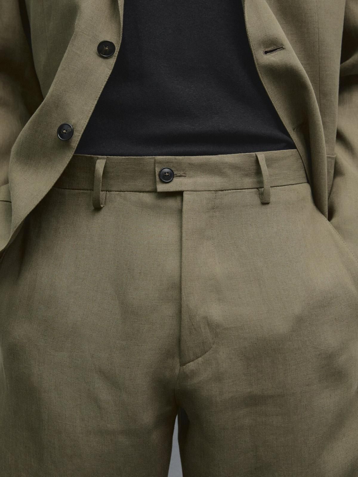 마시모두띠 프리미엄 린넨 슬랙스 팬츠 0057/261 GREENISH - 상세 이미지 5