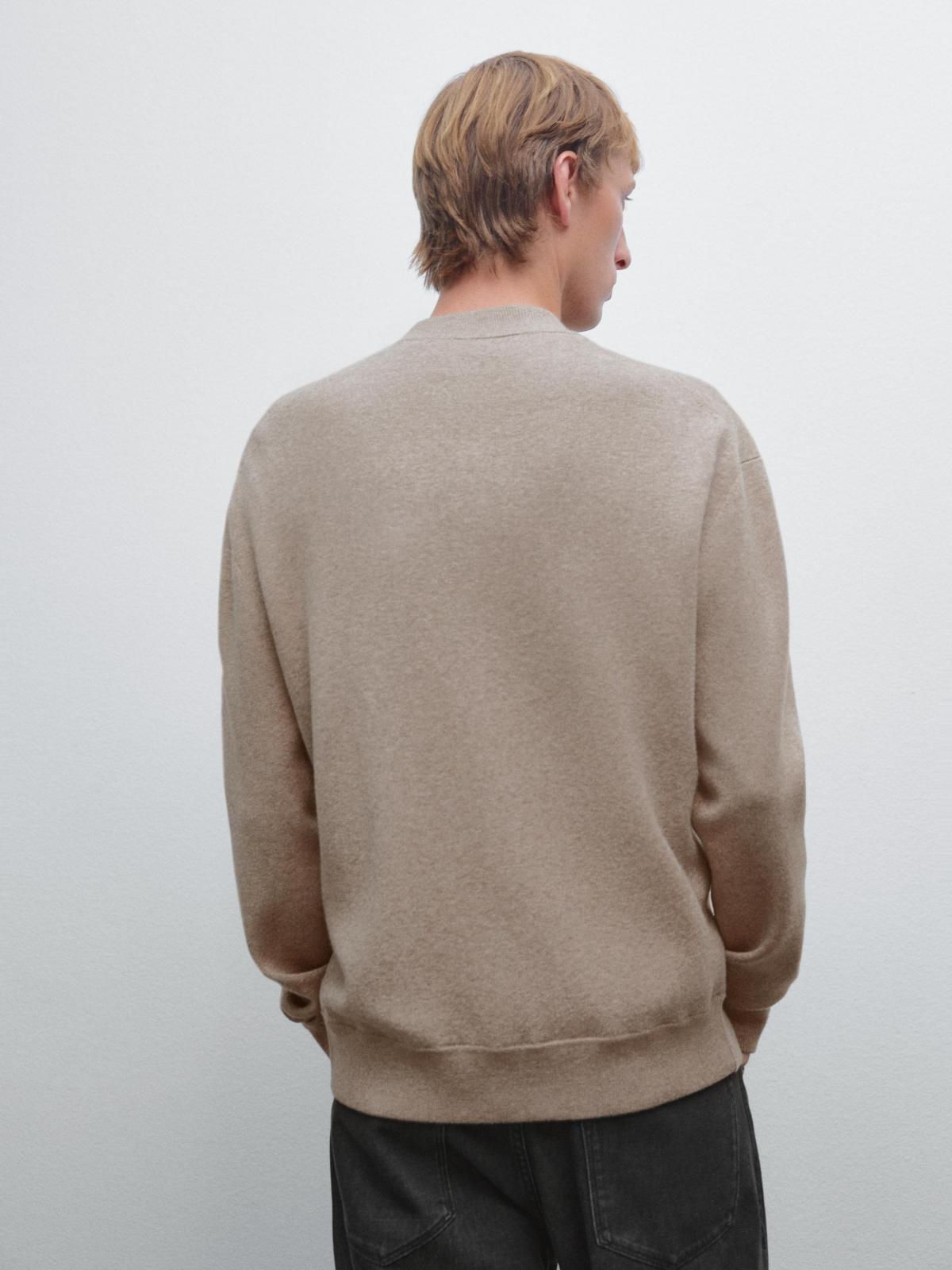 마시모두띠 베이직 테크니컬 집업 니트 가디건 0986/374 MOLE BROWN - 상세 이미지 3