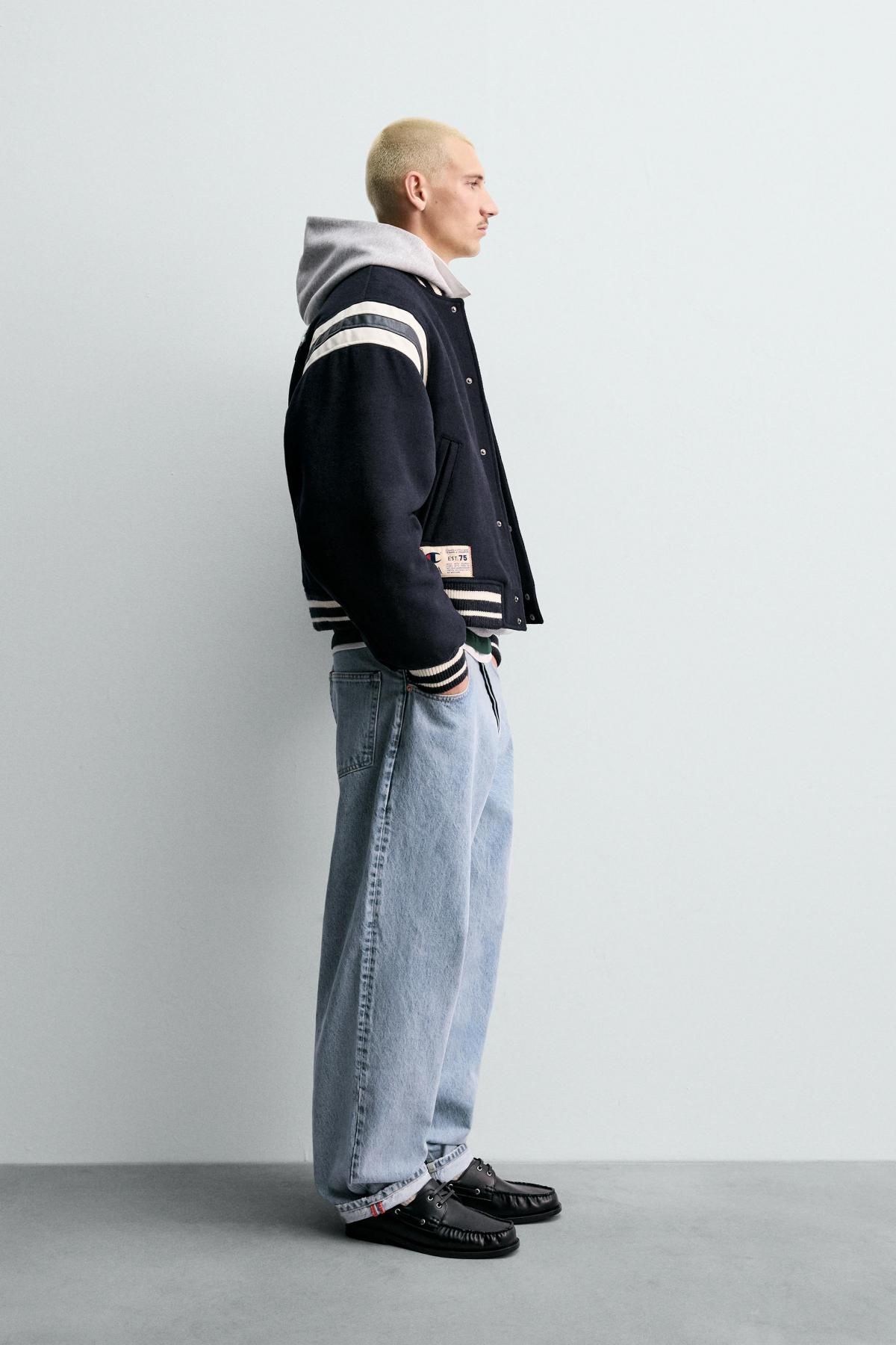 자라 테크니컬 패디드 바시티 봄버 재킷 3833/999 NAVY BLUE - 상세 이미지 5