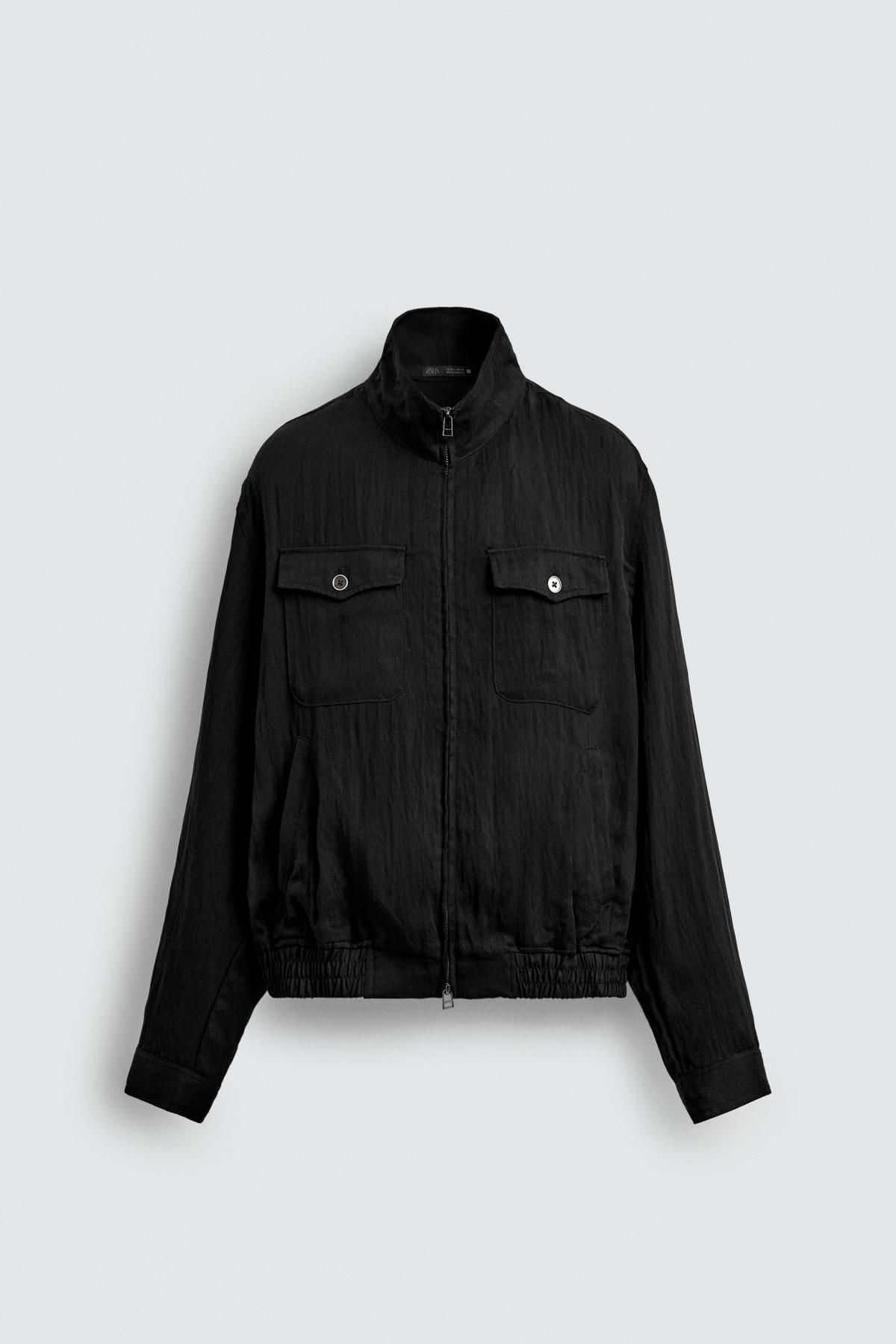 자라 테크니컬 릴랙스핏 블랙 집업 재킷 3715/402 BLACK - 메인 이미지