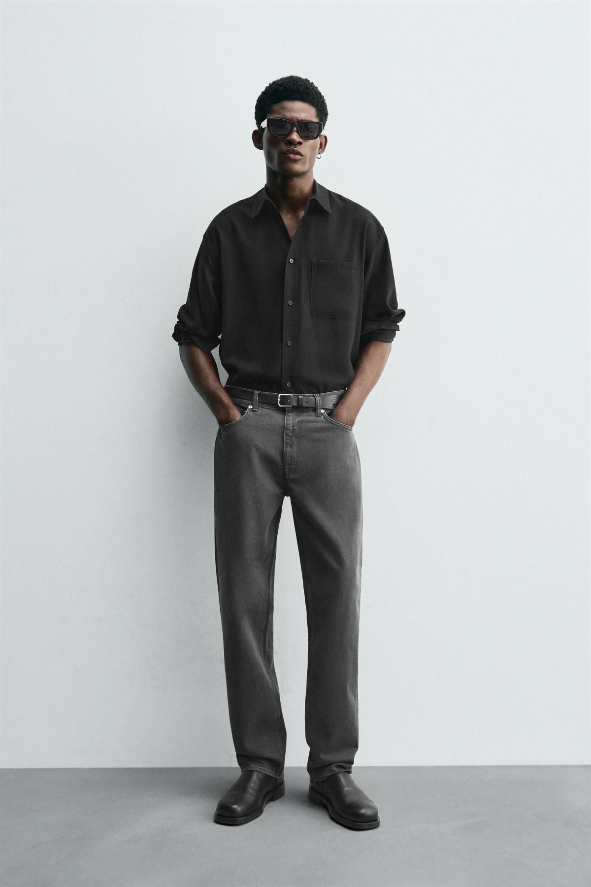 자라 테크니컬 스트레이트핏 데님 릴랙스드 진 3991/331 MID-GREY - 상세 이미지 2