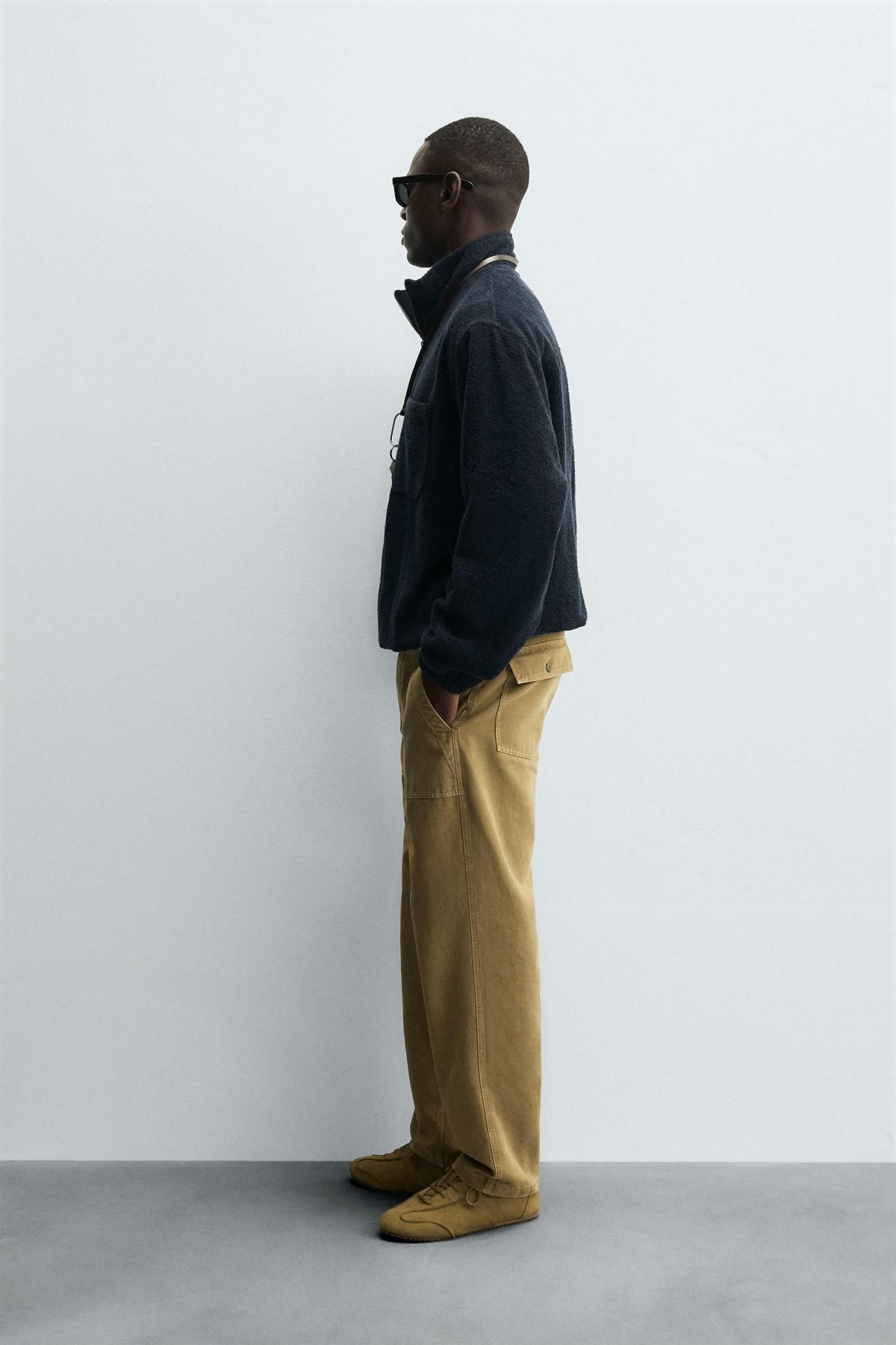 자라 테크니컬 텍스처 집업 재킷 6861/440 NAVY BLUE - 상세 이미지 5