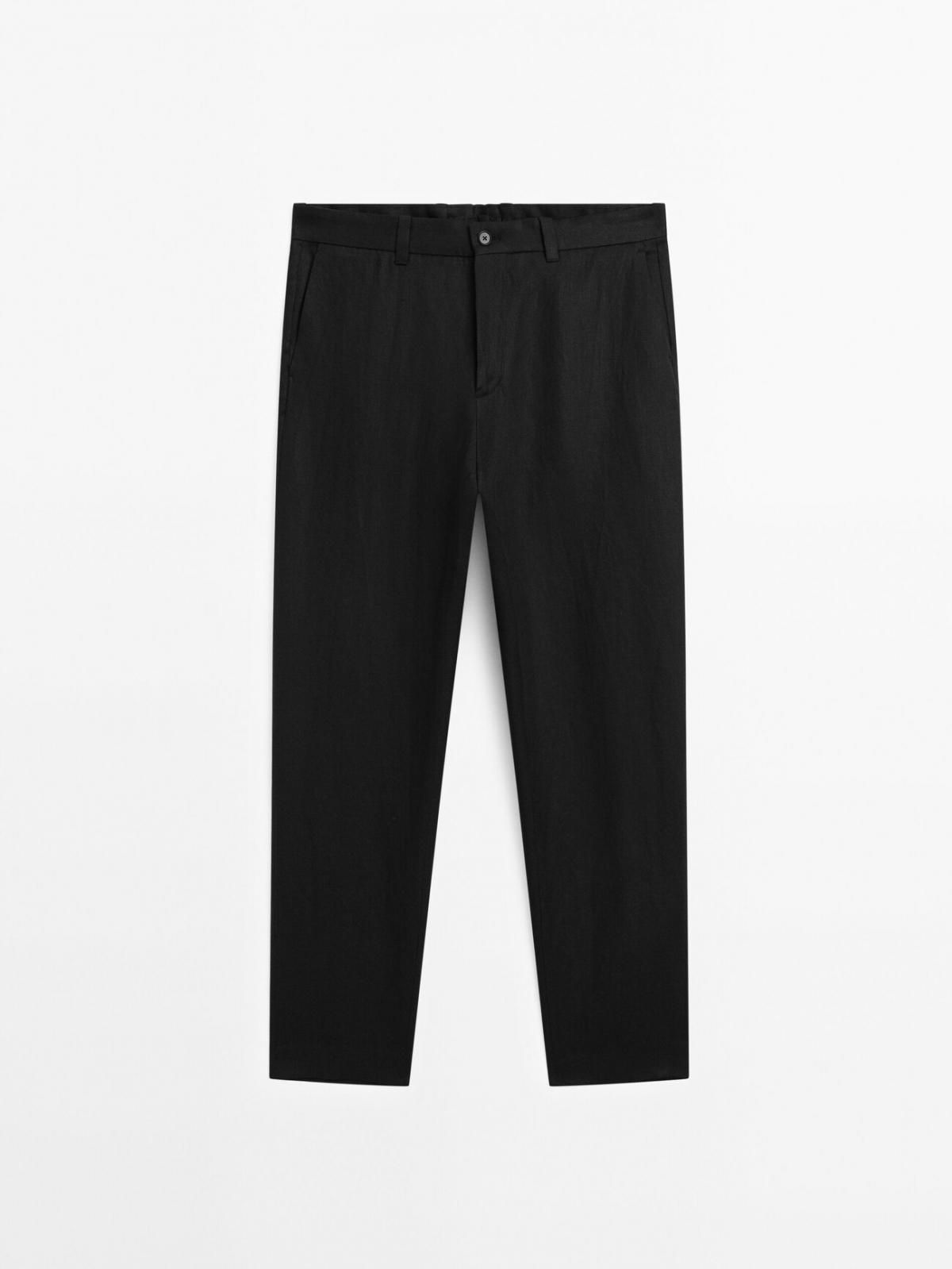 마시모두띠 경량 100 린넨 팬츠 0063/263 BLACK - 상세 이미지 5