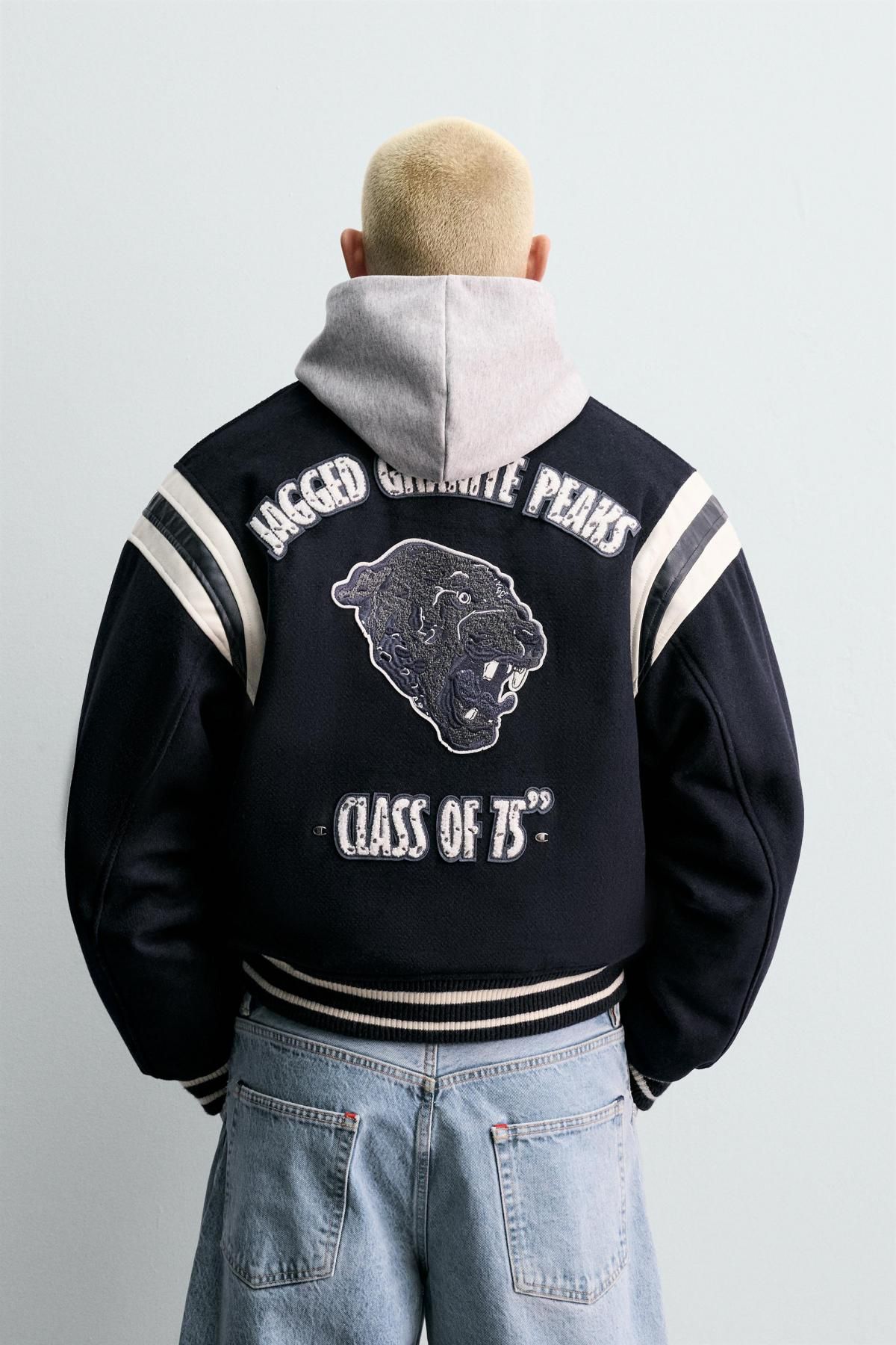 자라 테크니컬 패디드 바시티 봄버 재킷 3833/999 NAVY BLUE - 상세 이미지 4