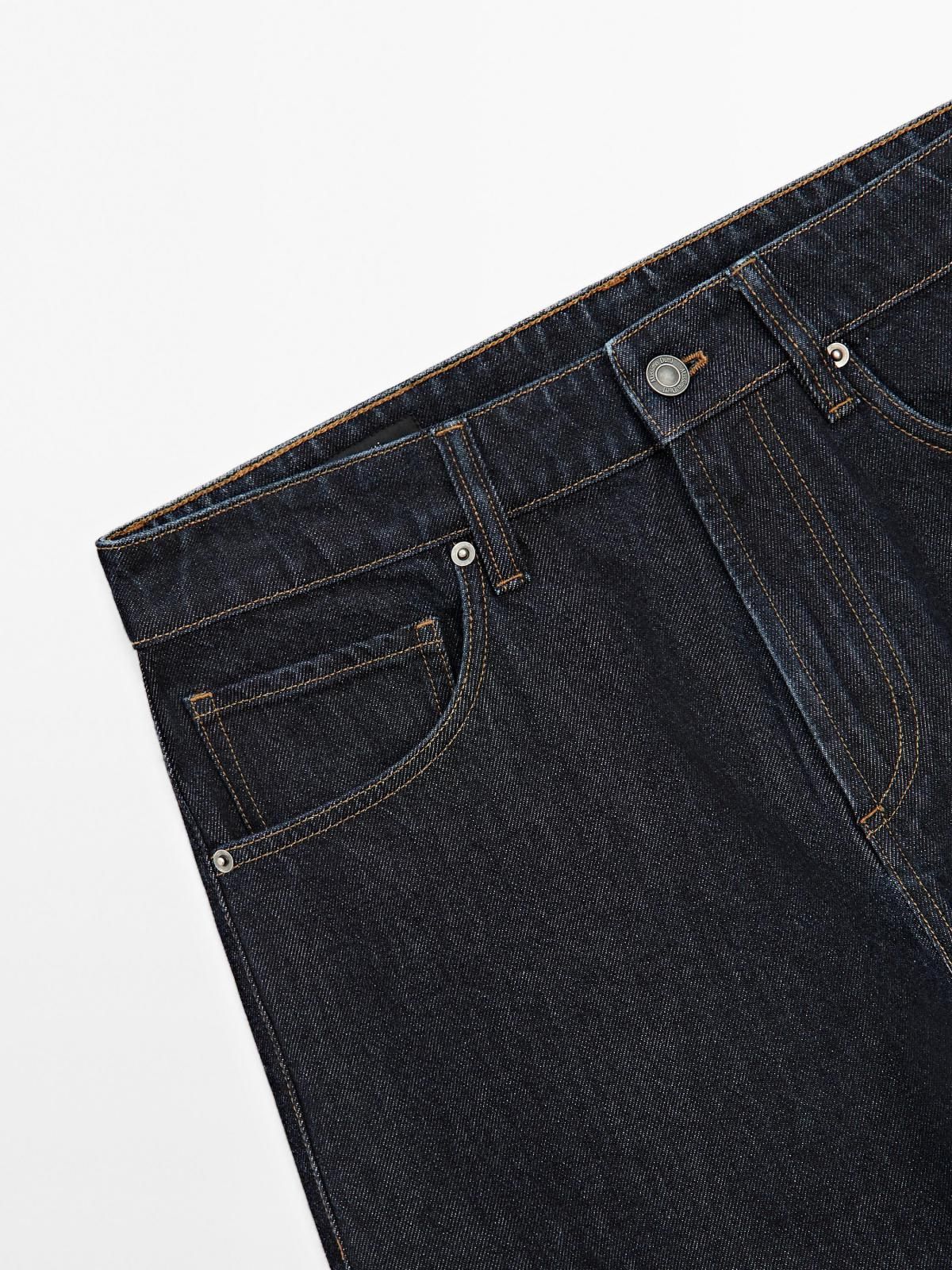 마시모두띠 와이드핏 데님 릴랙스 진 0306/146 NAVY BLUE - 상세 이미지 5