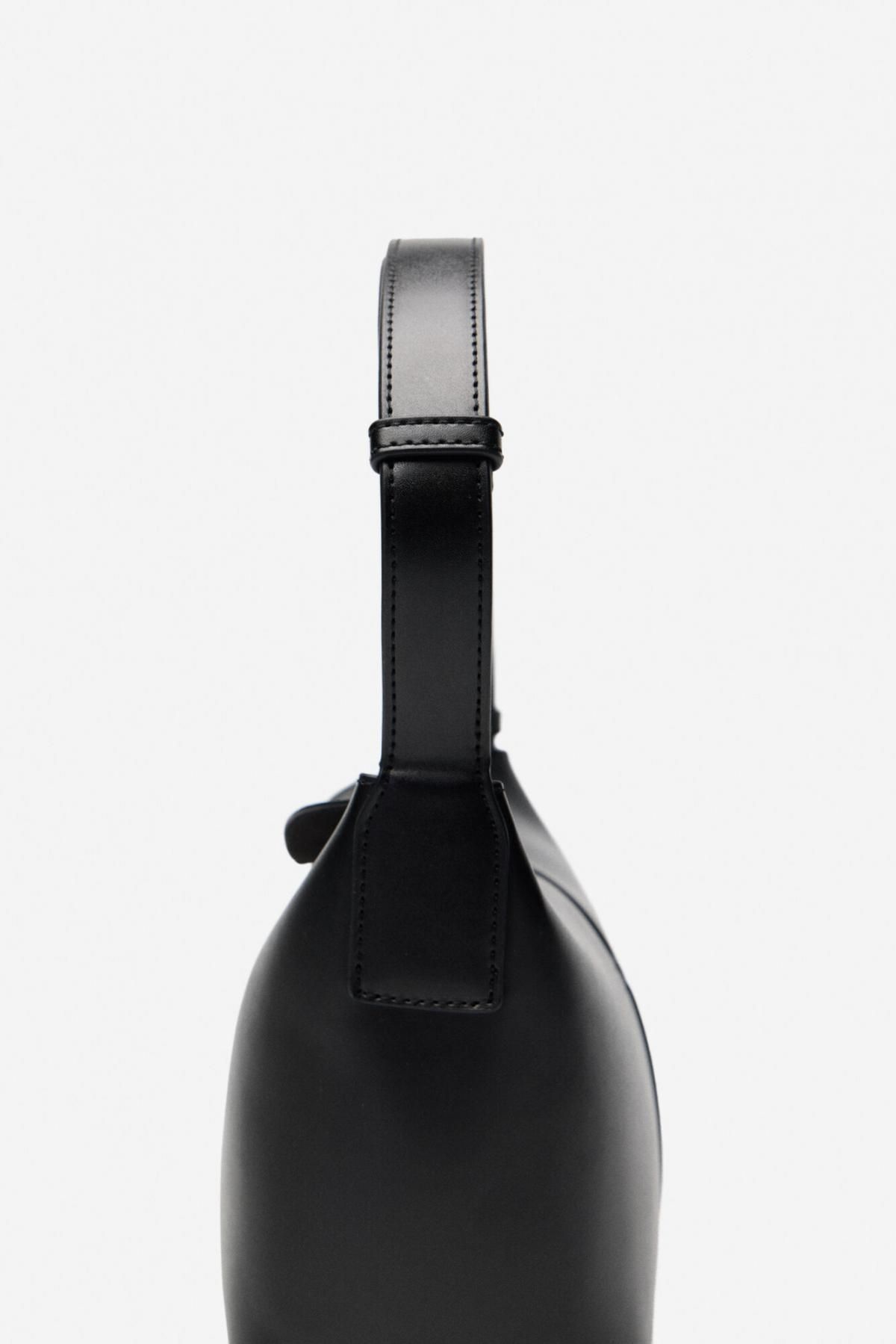 꼬르떼피엘 베이직 미니멀 숄더백 블랙 가죽 6702238 NEGRO - 상세 이미지 4