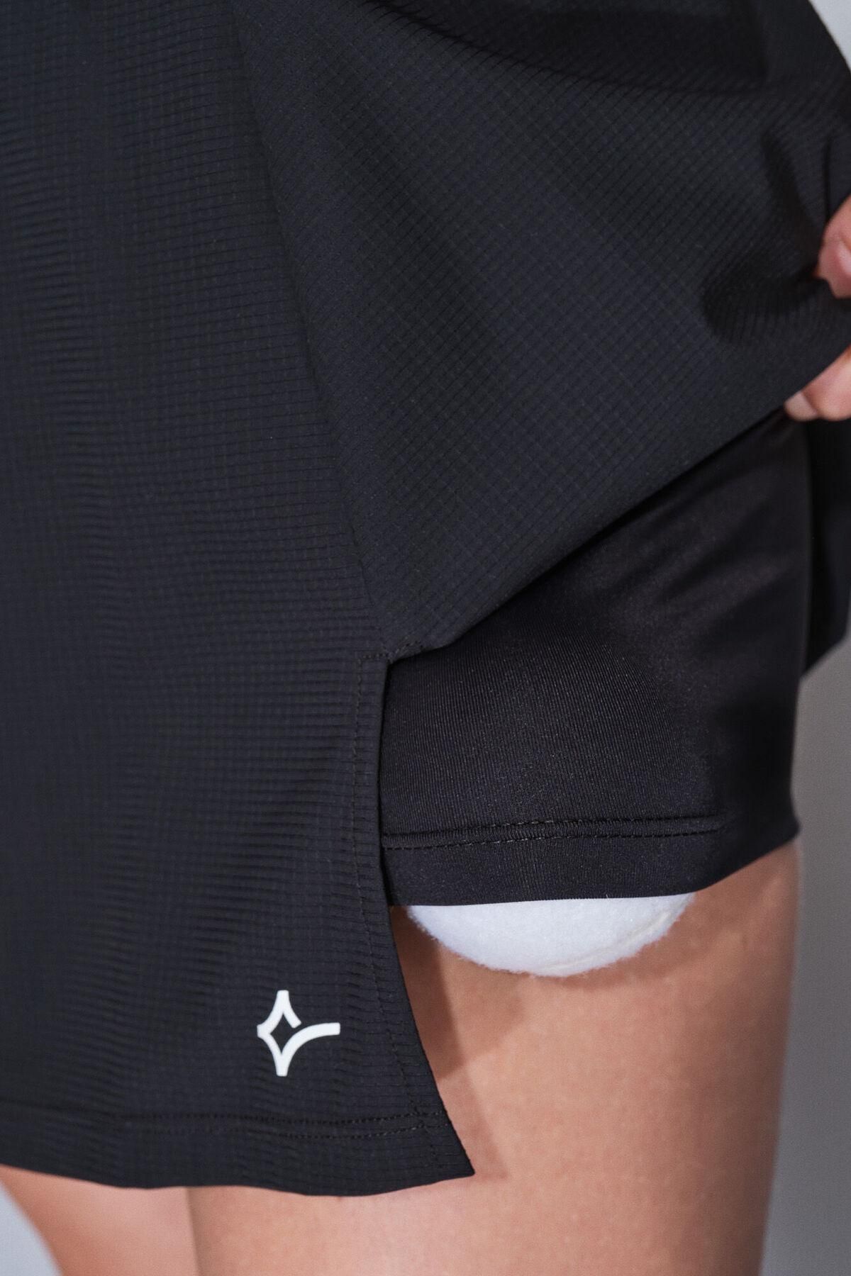 대시 앤 스타즈 테크니컬 메쉬 안감 미니 스커트 블랙 2740032 NEGRO - 상세 이미지 4