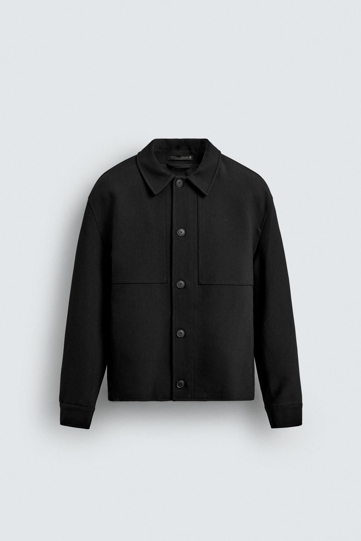 자라 테크니컬 박시핏 오버셔츠 6861/390 BLACK - 메인 이미지