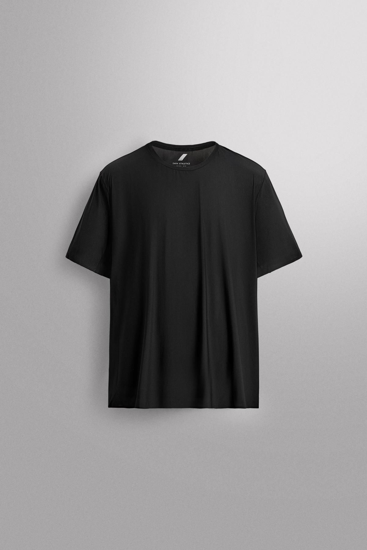 자라 테크니컬 경량 반팔 티셔츠 4387/413 BLACK - 메인 이미지