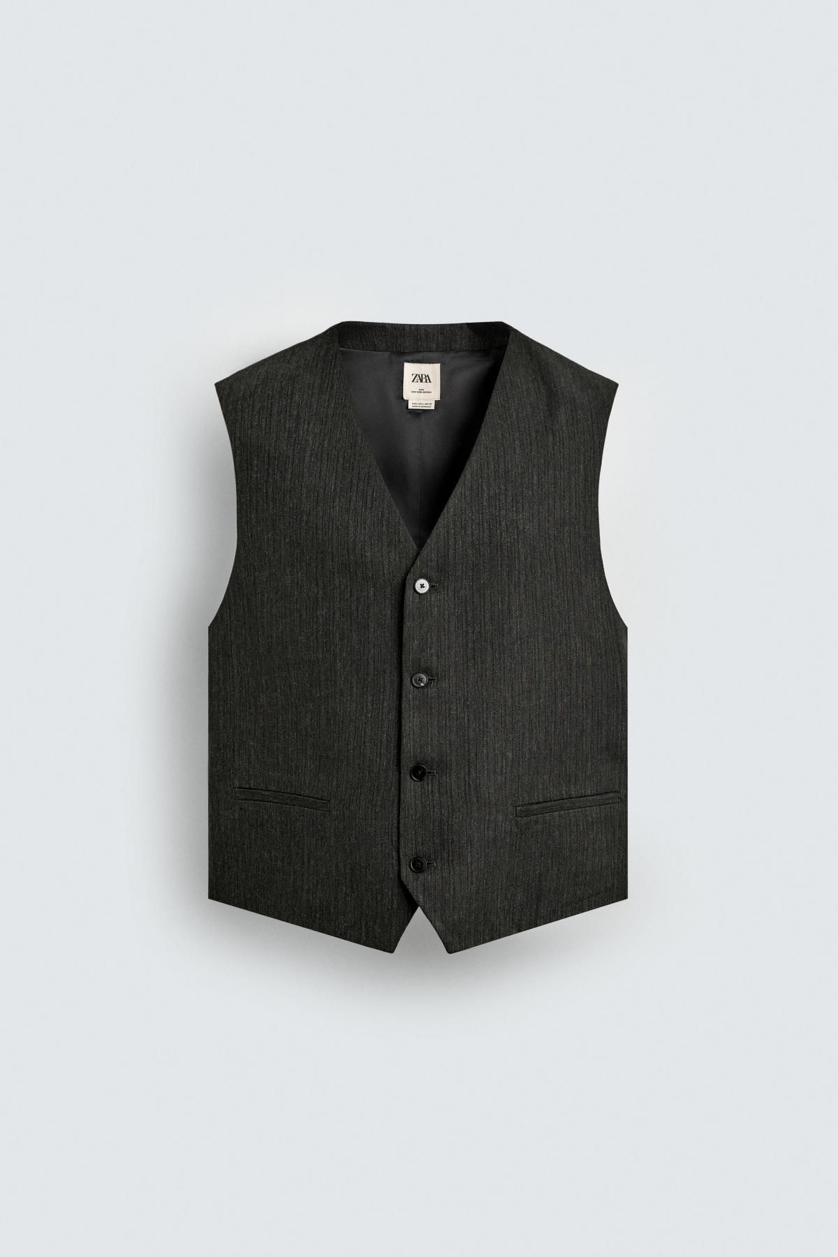 자라 테크니컬 스트럭처 베스트 6398/153 GREENISH - 메인 이미지