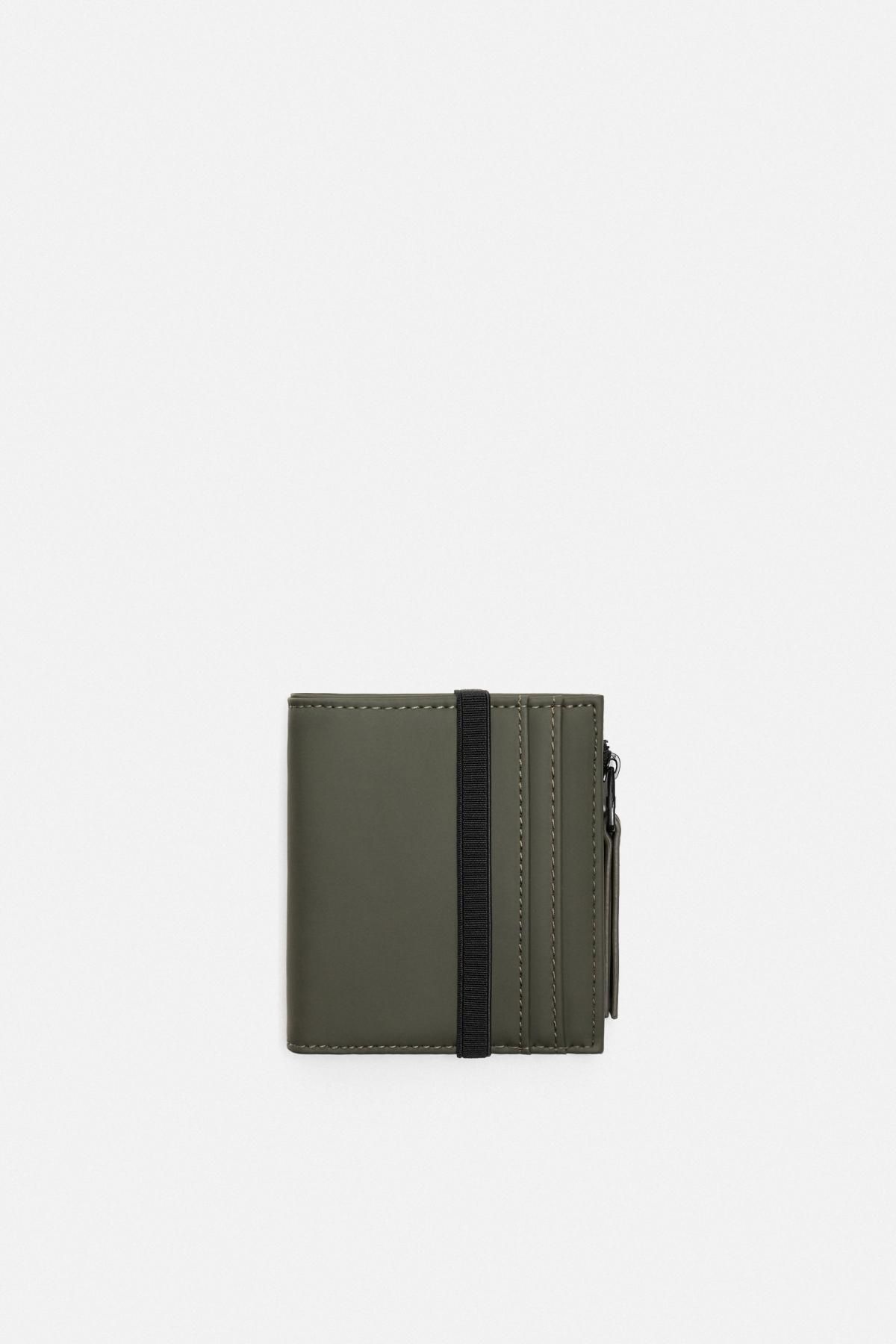 자라 러버라이즈 미니멀 코인포켓 반지갑 3801/620 KHAKI GREEN - 상품 이미지