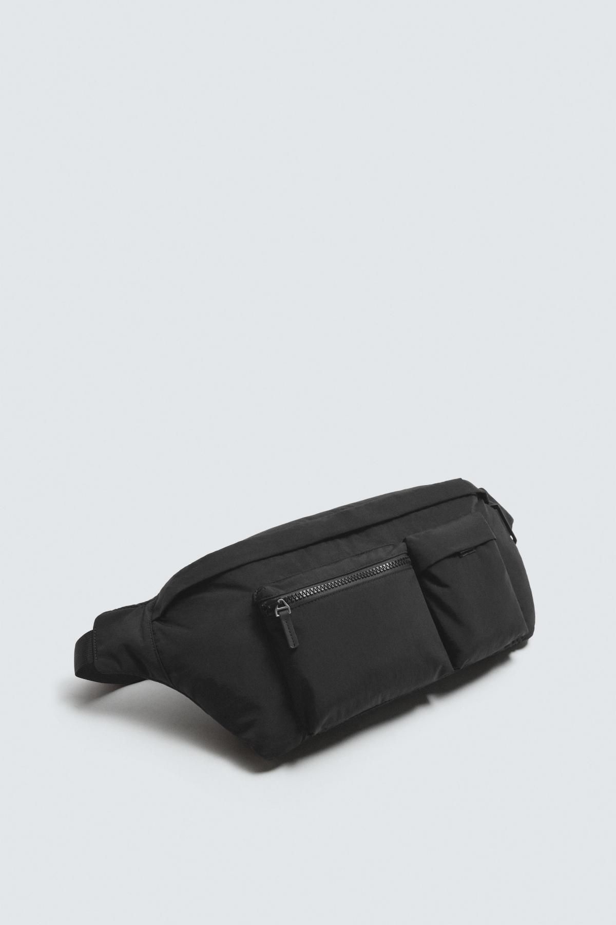 자라 테크니컬 패브릭 XL 멀티포켓 벨트백 3538/620 BLACK - 상세 이미지 2