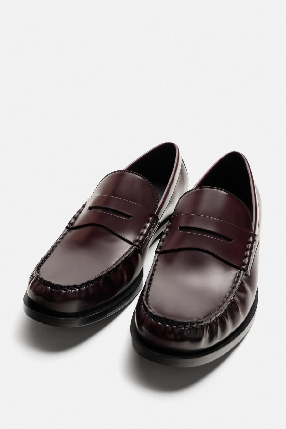 자라 클래식 페니로퍼 포멀 슈즈 2612/620 BURGUNDY RED - 상세 이미지 2