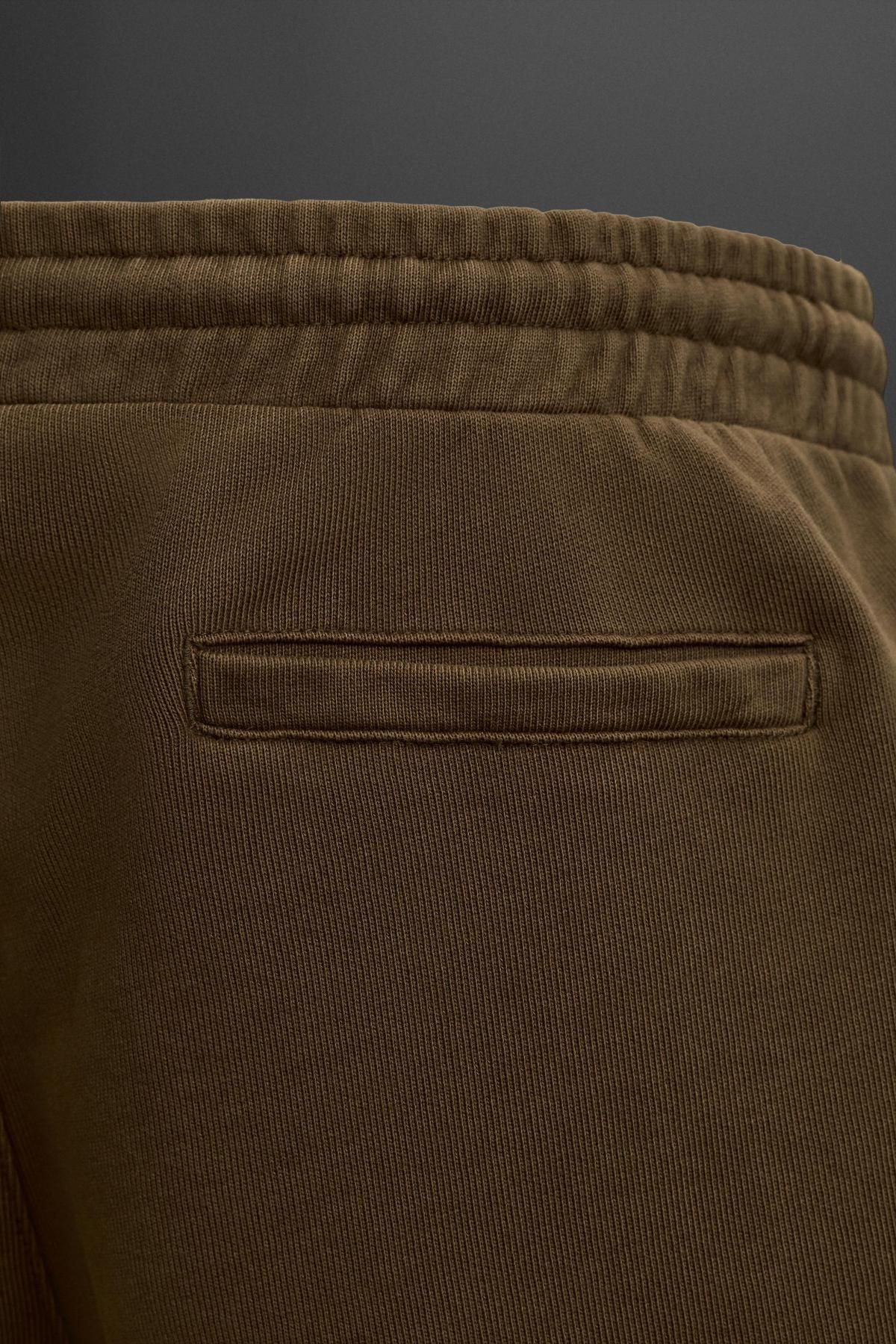 자라 테리코튼 조거 버뮤다 반바지 6224/459 OLIVE GREEN - 상세 이미지 4