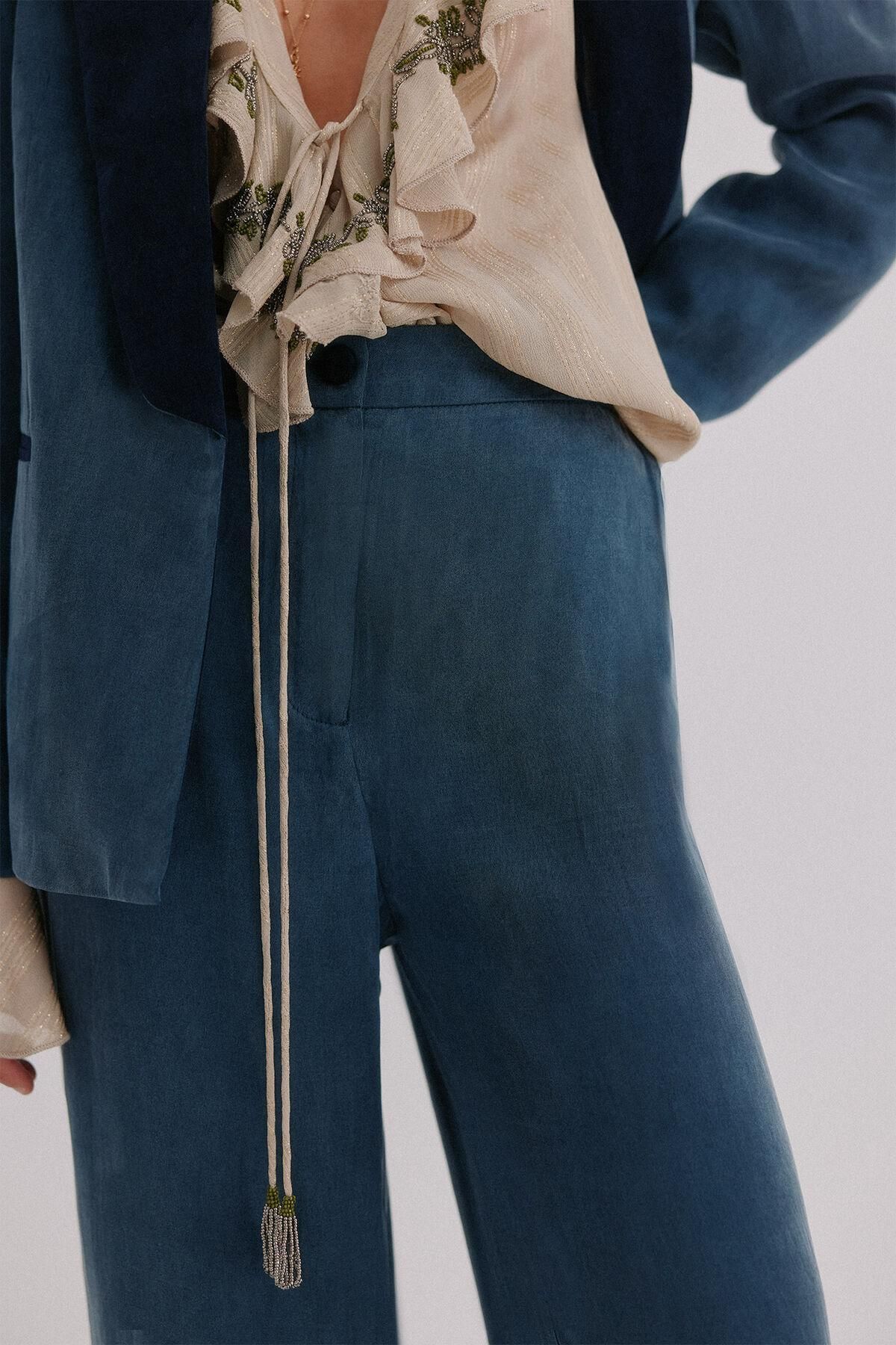 호스 인트로피아 와이드 테크니컬 슬랙스 팬츠 6542832 AZUL MARINO - 상세 이미지 3