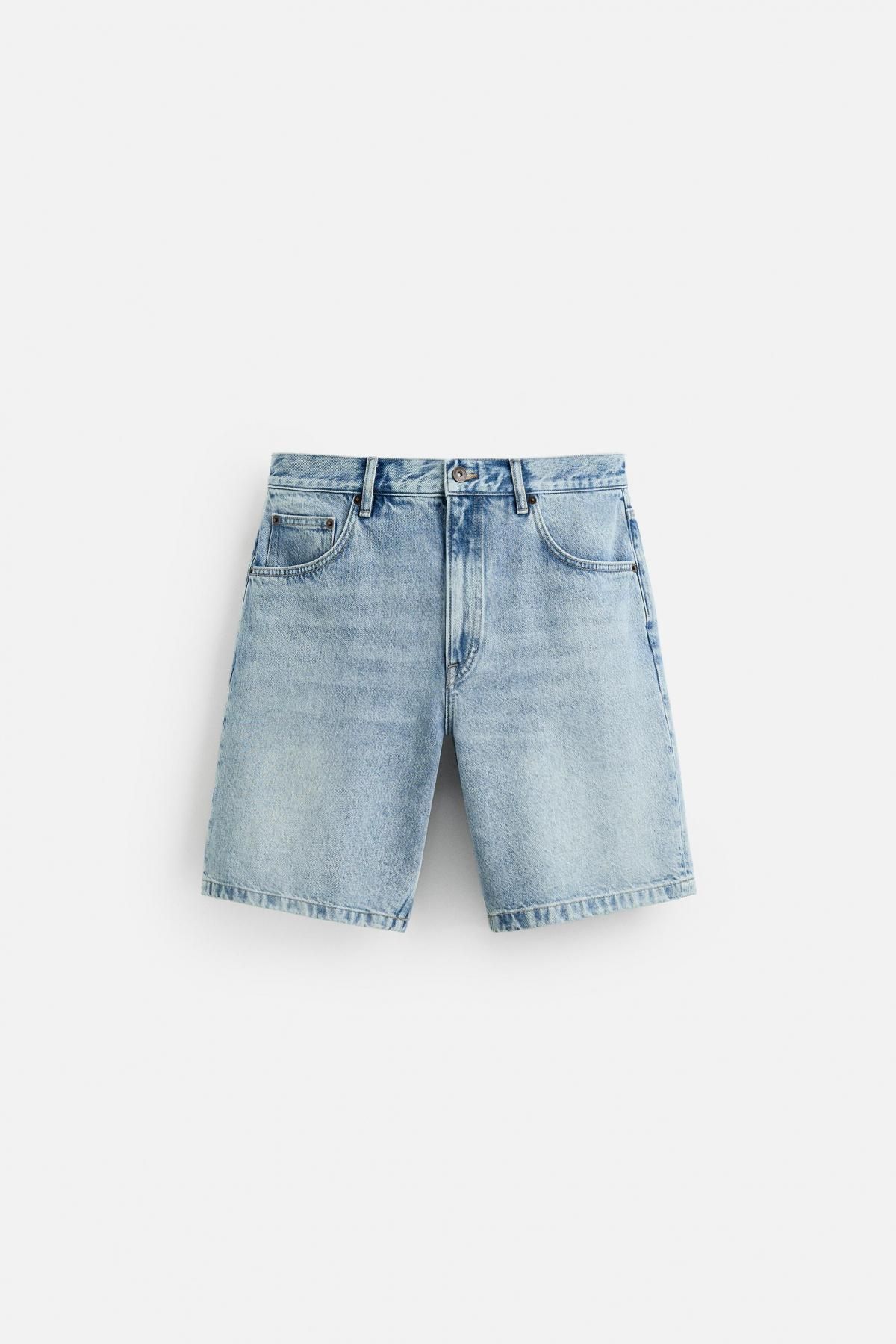 자라 라이트 데님 레귤러핏 버뮤다 반바지 9942/340 LIGHT BLUE - 메인 이미지