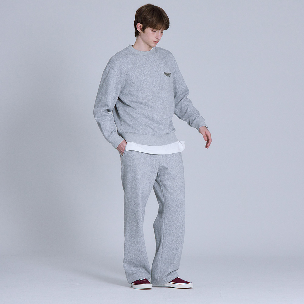 베이직하우스 공용 플리스프렌치테리 스트레이트핏 스웻 팬츠 - 상세 이미지 4