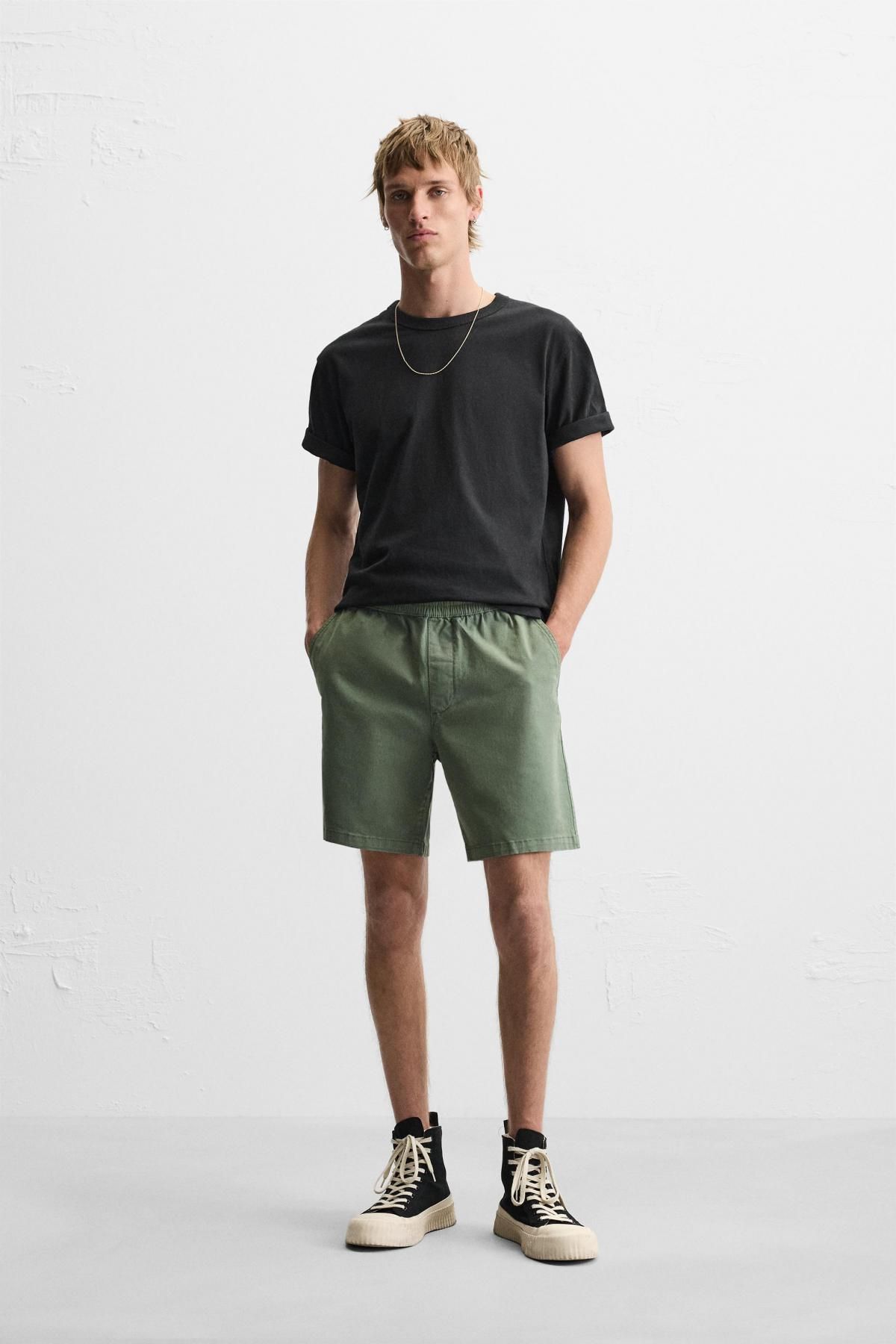 자라 릴렉스핏 버뮤다 쇼츠 9252/406 GREEN - 상세 이미지 2