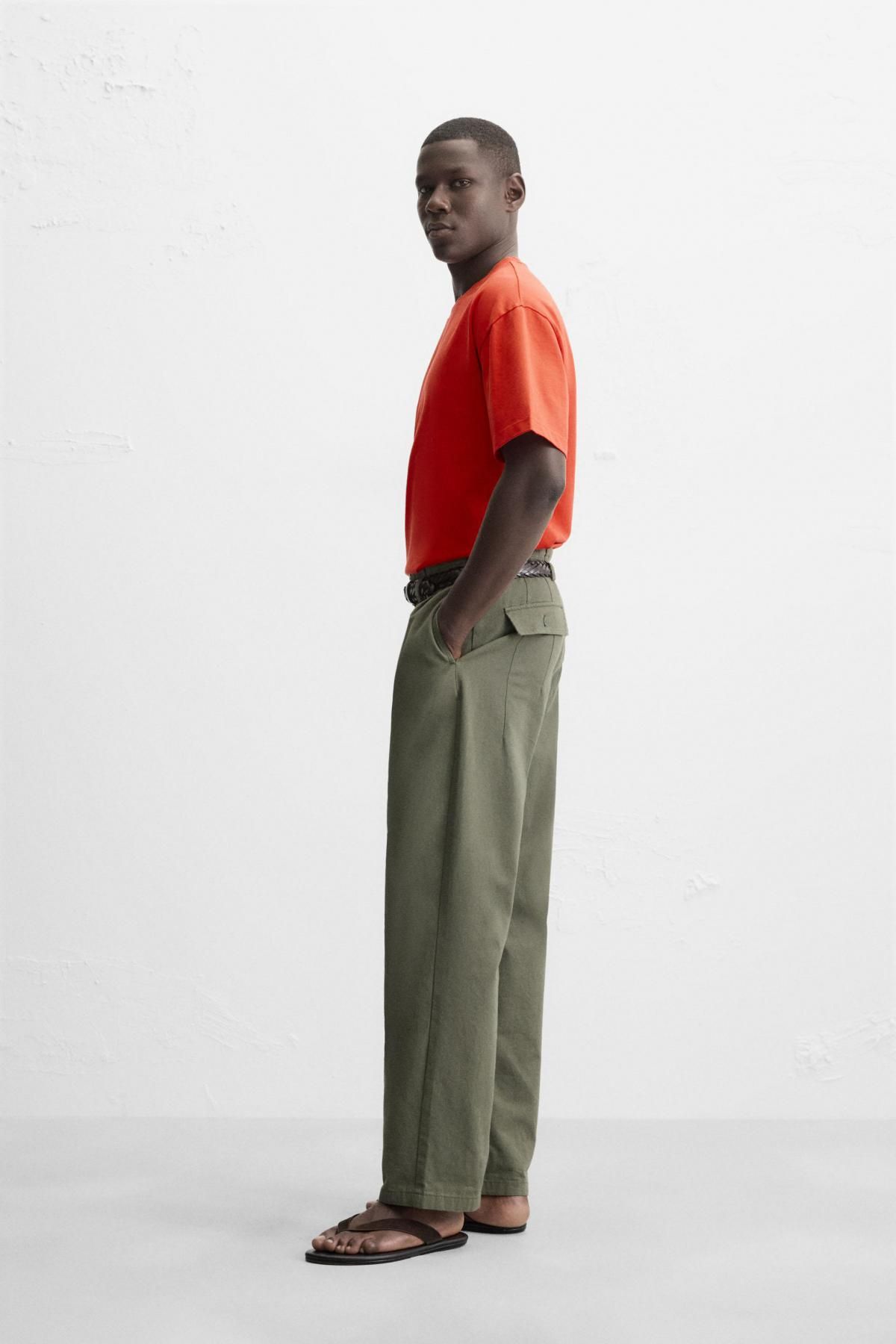 자라 헤비웨이트 오렌지 반팔 티셔츠 1887/455 BRIGHT ORANGE - 상세 이미지 5