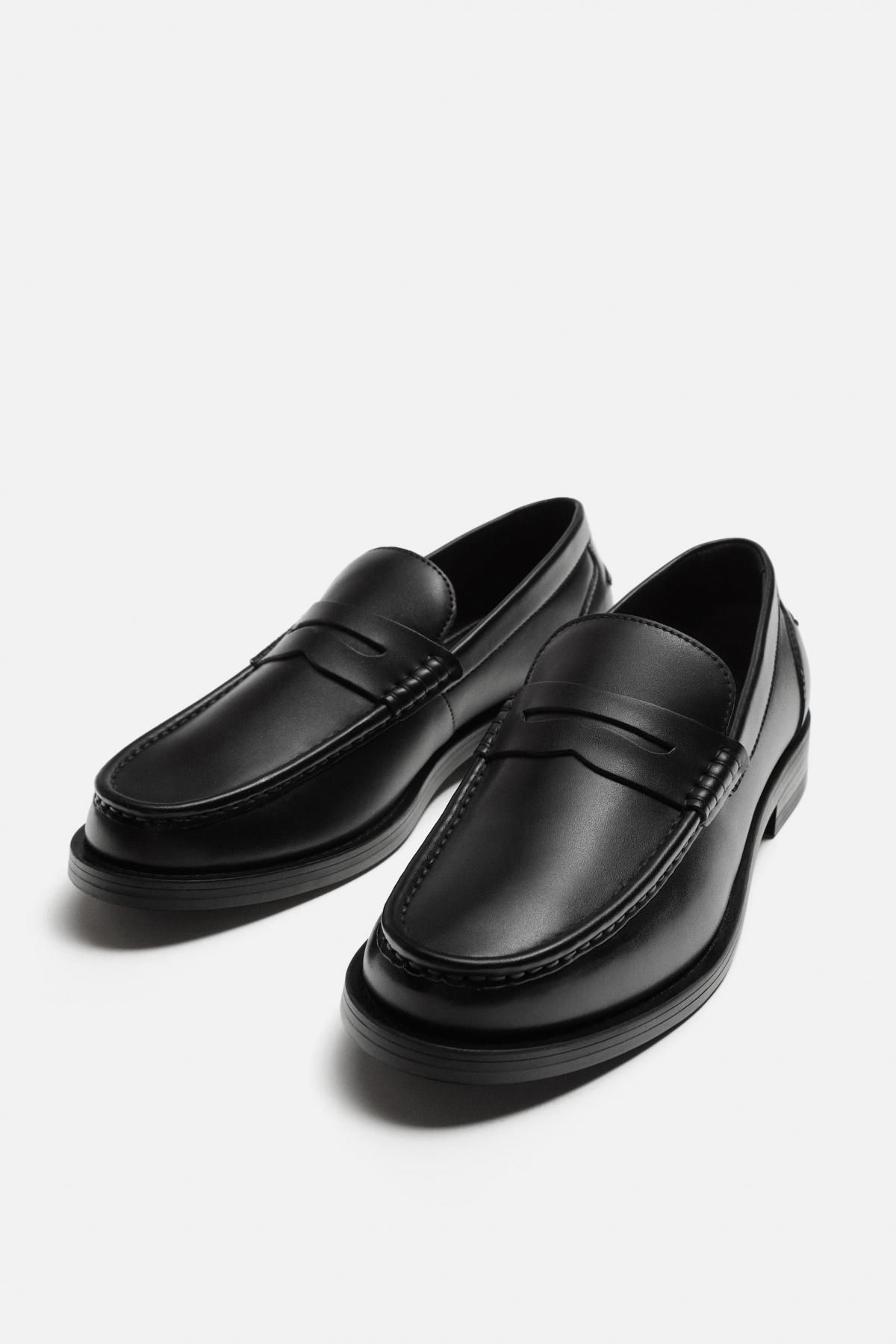 자라 가죽 페니 로퍼 2608/421 BLACK - 상세 이미지 4