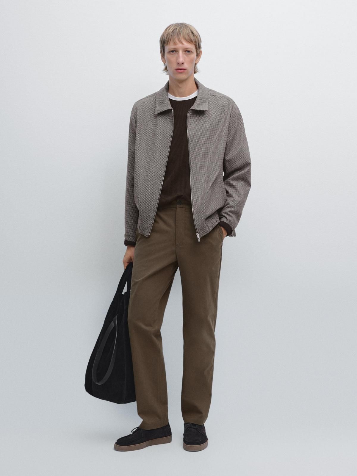 마시모두띠 코튼 블렌드 와이드 조거핏 팬츠 0040/004 BROWN - 상세 이미지 2