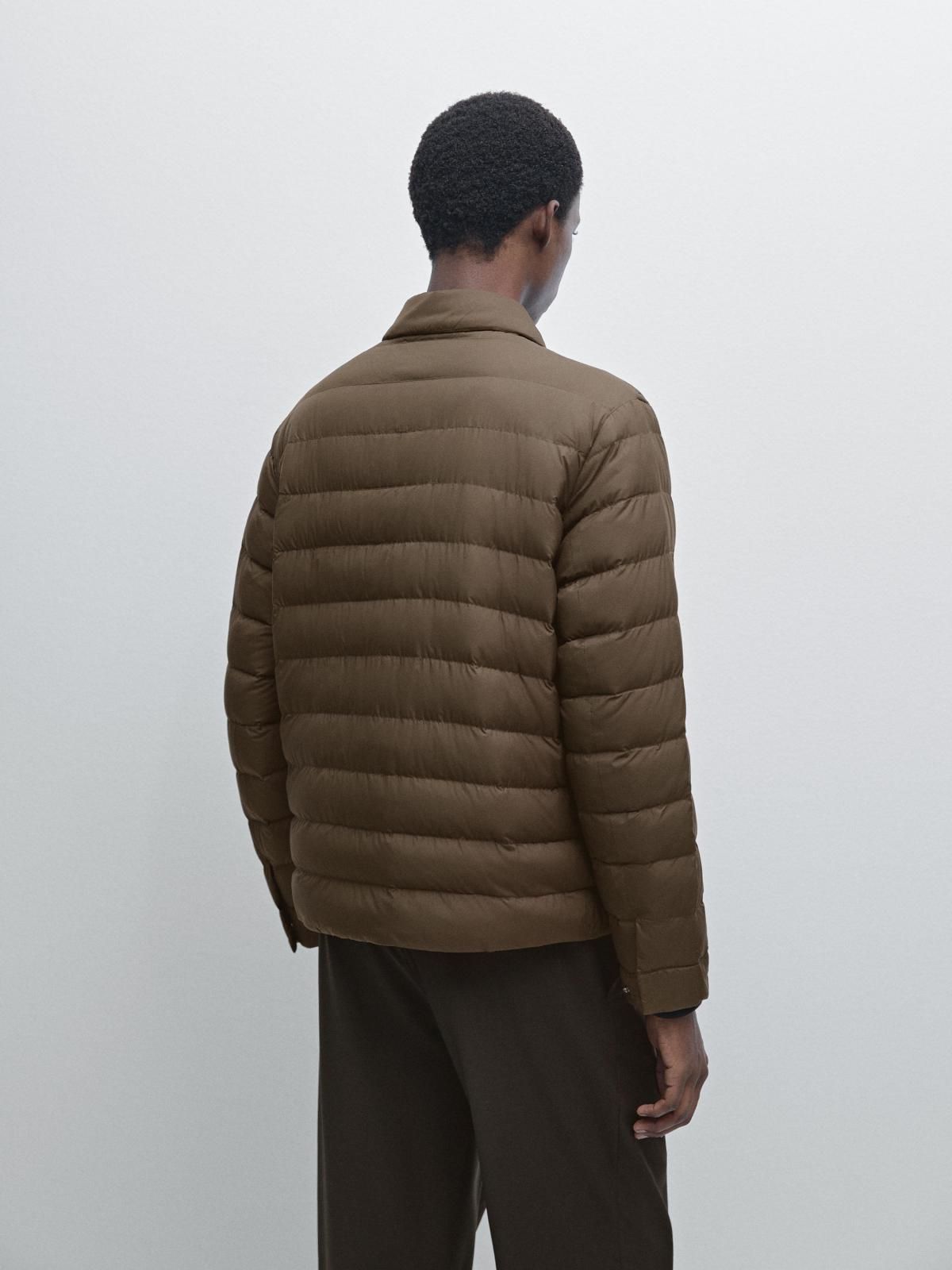 마시모두띠 브라운 테크니컬 경량 패딩 다운 자켓 3107/403 BROWN - 상세 이미지 4