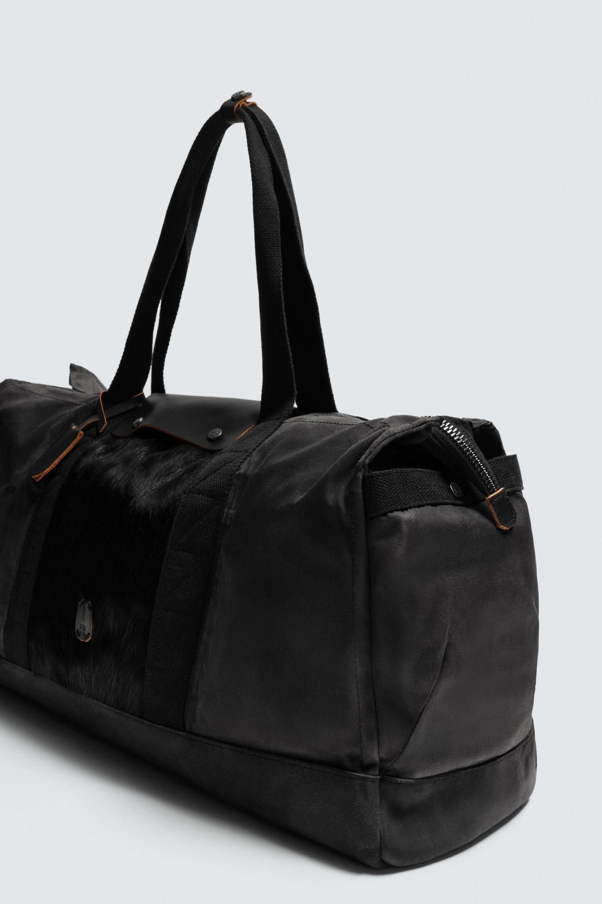 자라 블랙 패브릭 토트백 X SRA 3358/620 BLACK - 상세 이미지 5