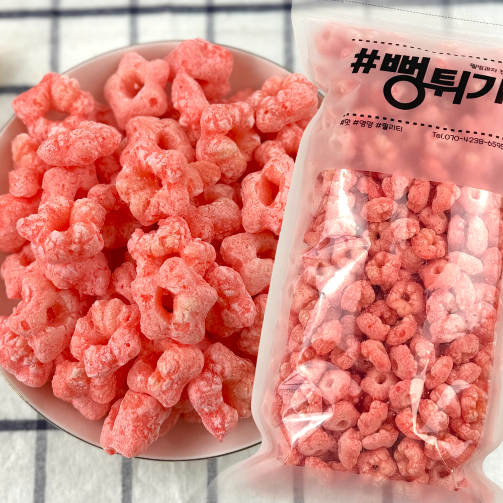 별콘 딸기맛 옥수수 뻥튀기 업소용 대용량 뻥 과자 - 상품 이미지