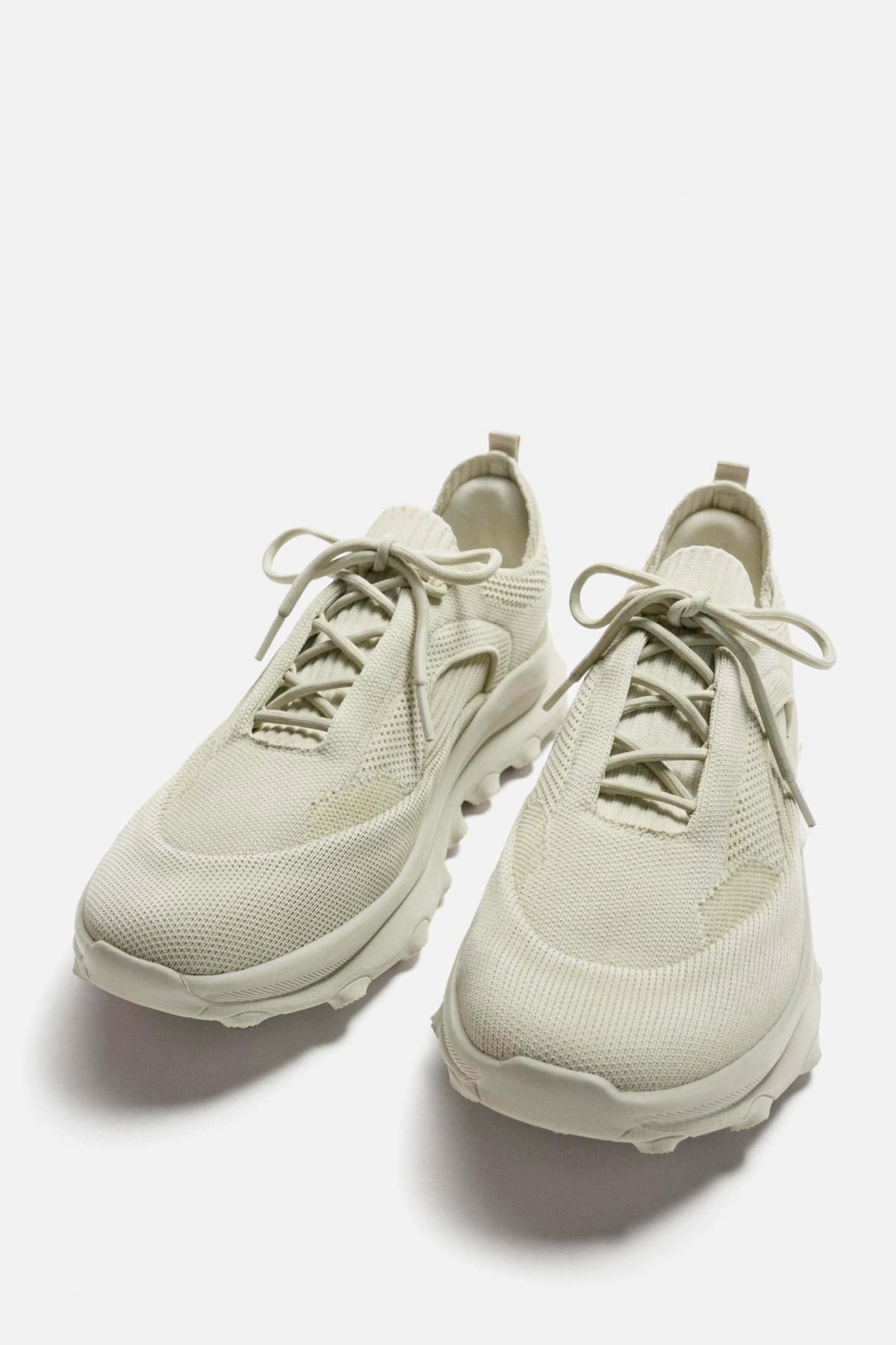 자라 청키 테크니컬 니트 스니커즈 2342/620 BONE WHITE - 상세 이미지 4