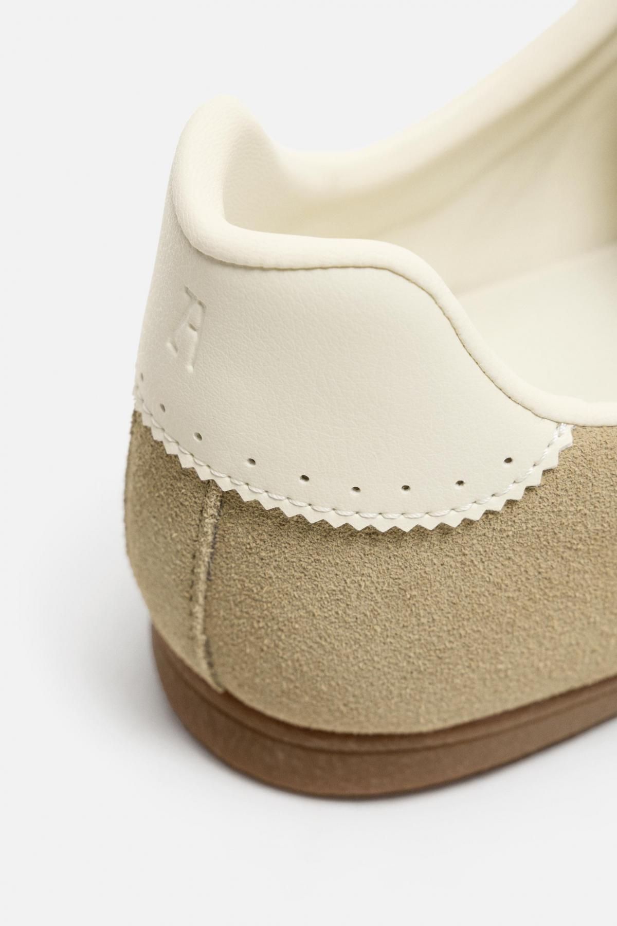 자라 레트로 스웨이드 레더 스니커즈 2253/620 SAND BROWN - 상세 이미지 4