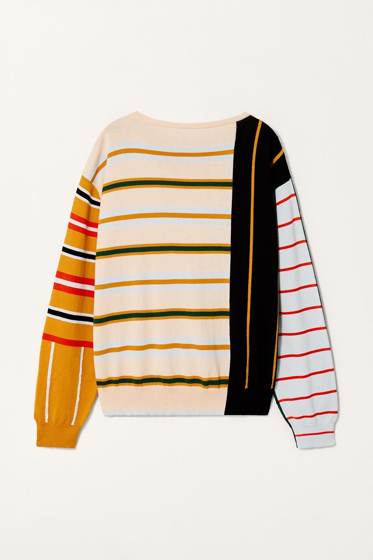 자라 멀티컬러 스트라이프 라운드 니트 스웨터 3003/712 MULTICOLOURED 이미지 7