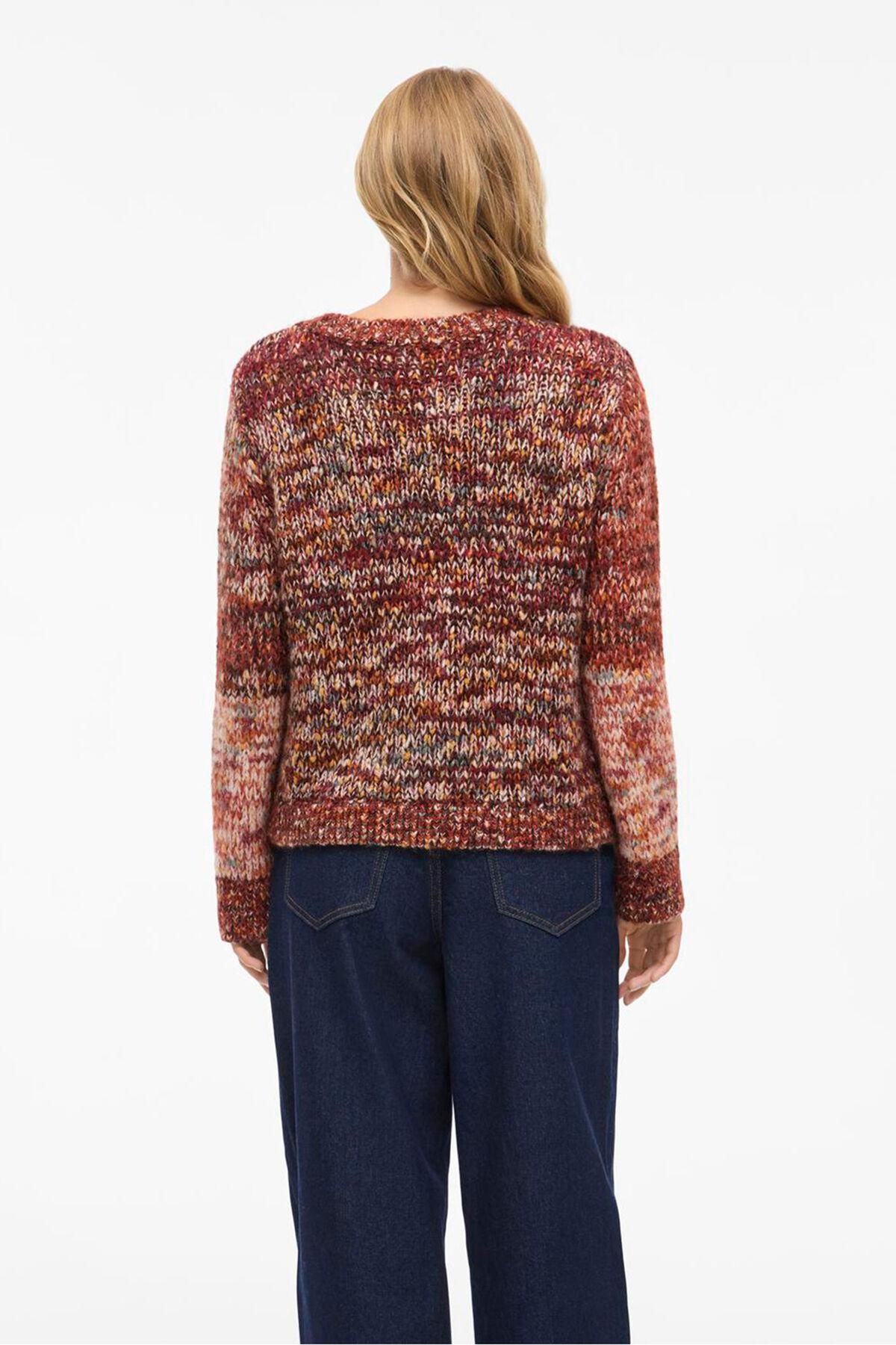 빌라 울 혼방 라운드넥 니트 스웨터 3762269 MULTICOLOR - 상세 이미지 4