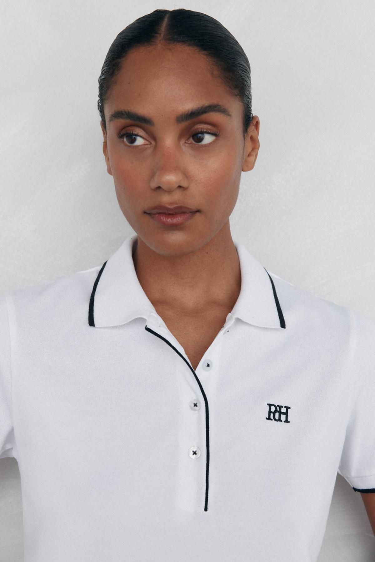 페드로 델 이에로 클래식 배색 코튼 반팔 피케 폴로 셔츠 4532379 BLANCO - 상세 이미지 2