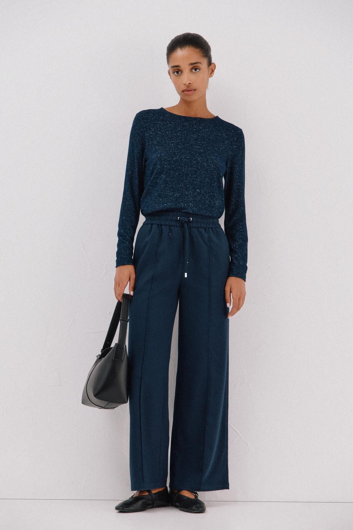 꼬르떼피엘 테크니컬 와이드 밴딩 스트레이트 팬츠 8722331 AZUL MARINO - 상세 이미지 2