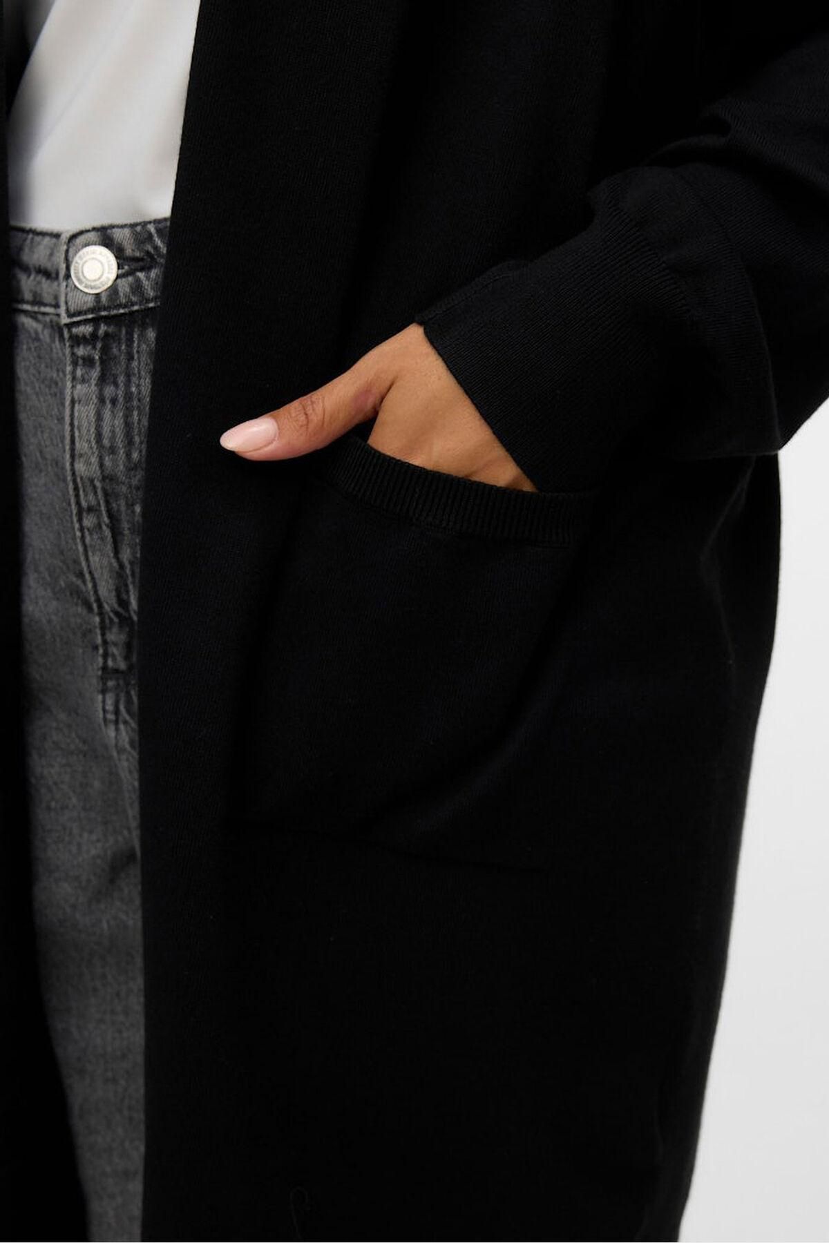 베로모다 빅사이즈 오버핏 롱 가디건 3762290 NEGRO - 상세 이미지 3
