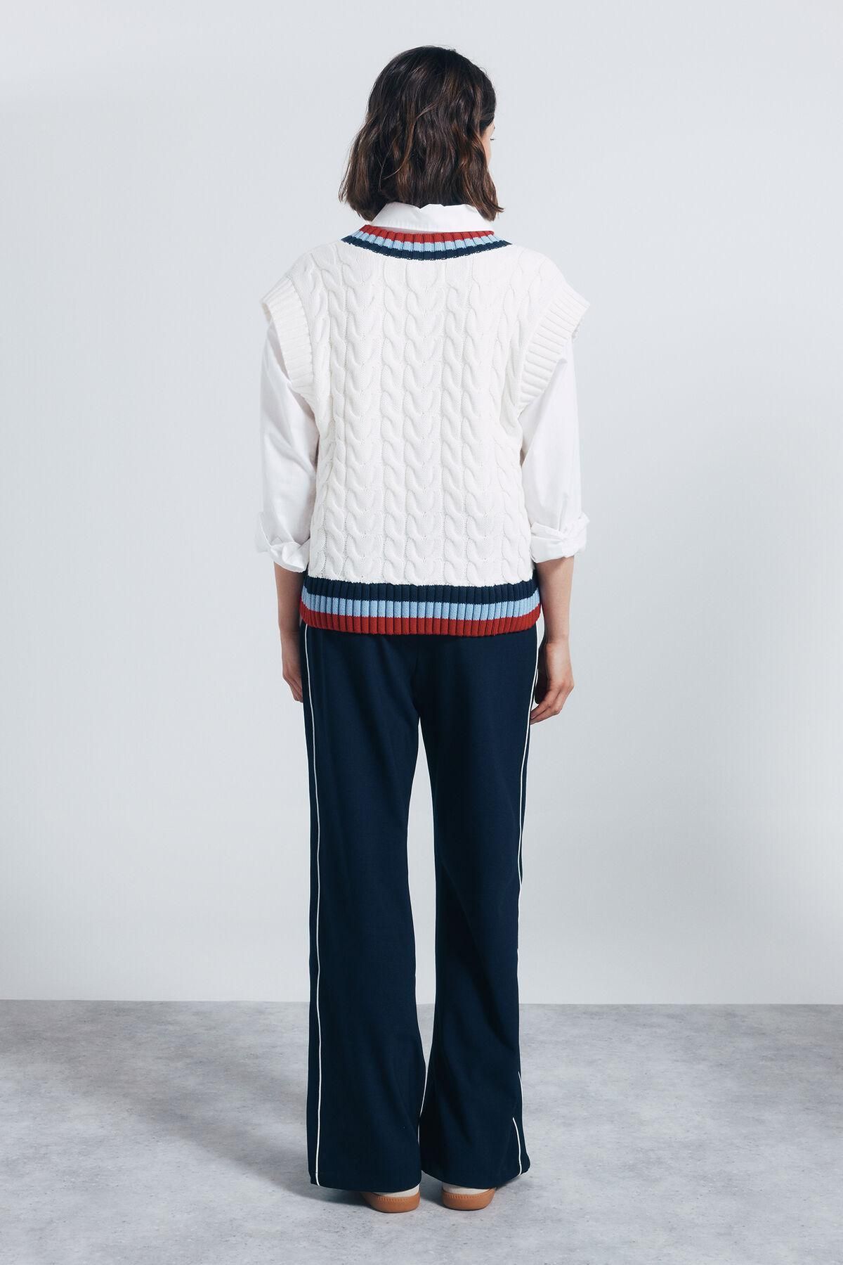 스프링필드 스트라이프 와이드 조거 팬츠 6832070 AZUL - 상세 이미지 5