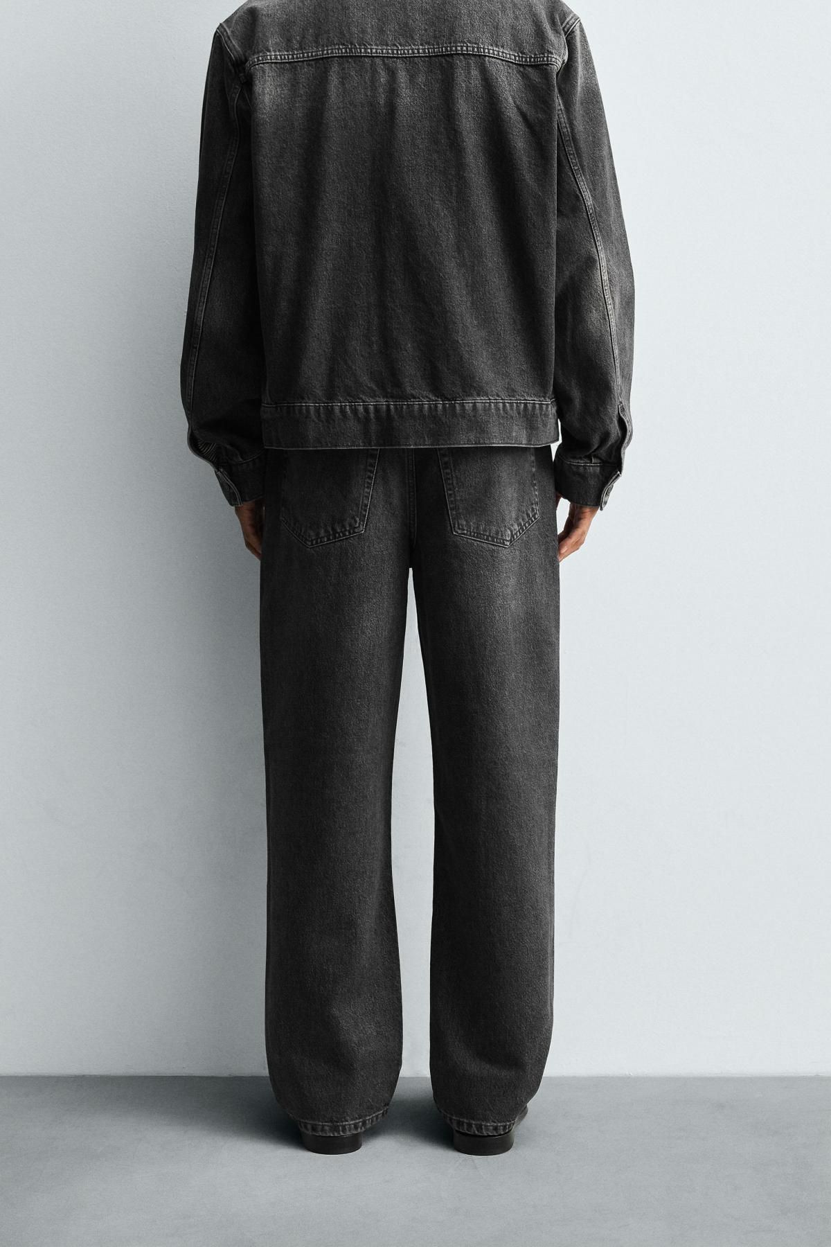 자라 테크니컬 스트레이트핏 블랙 데님 팬츠 3991/386 CHARCOAL - 상세 이미지 3