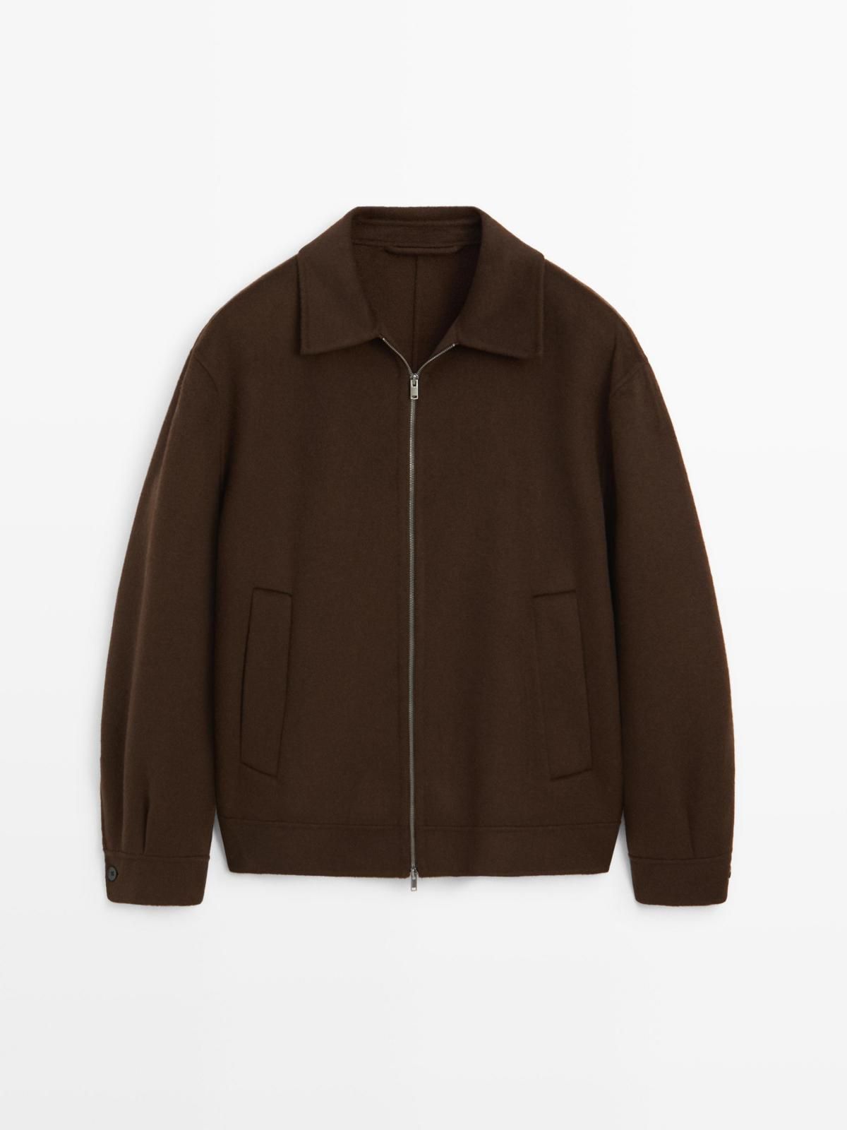 마시모두띠 테크니컬 울블렌드 집업 브라운 재킷 2895/381 BURGUNDY - 메인 이미지