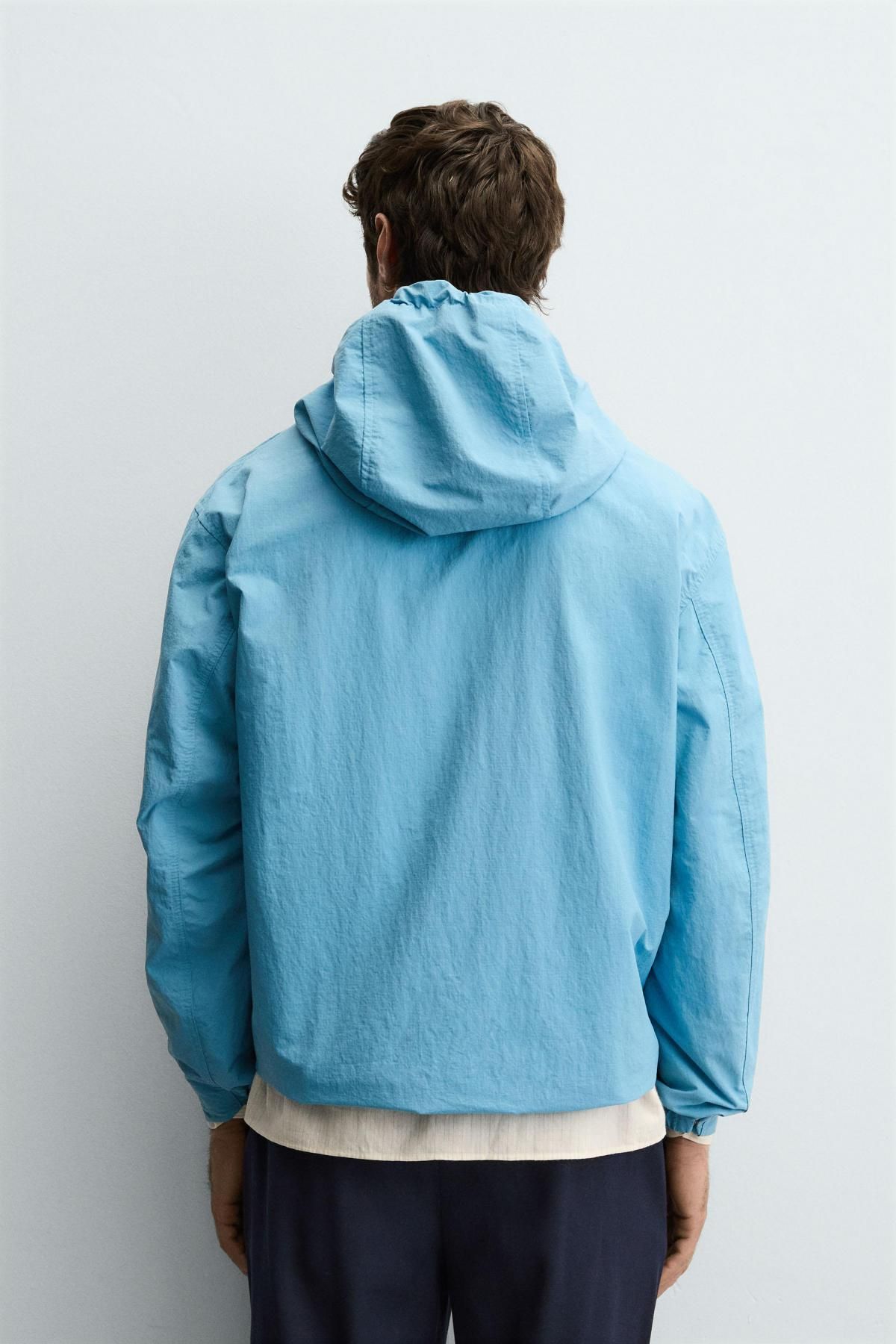 자라 테크니컬 라이트웨이트 후드 집업 재킷 3286/205 LIGHT BLUE - 상세 이미지 4