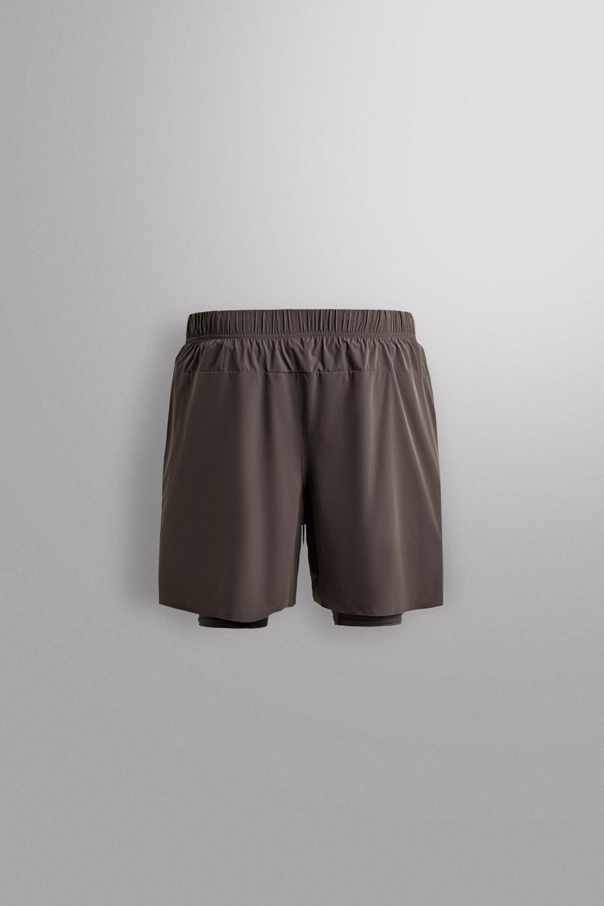 자라 테크니컬 2IN1 트레이닝 쇼츠 4387/311 TAUPE GREY - 상세 이미지 2