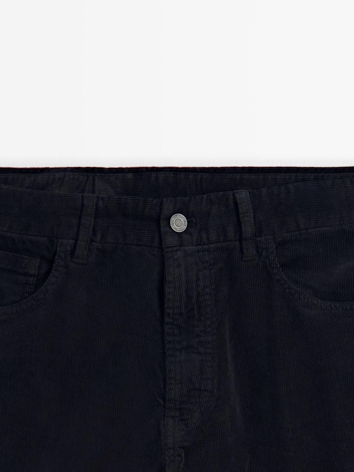 마시모두띠 슬림핏 코듀로이 데님 슬랙스 팬츠 0350/102 NAVY BLUE 이미지 6