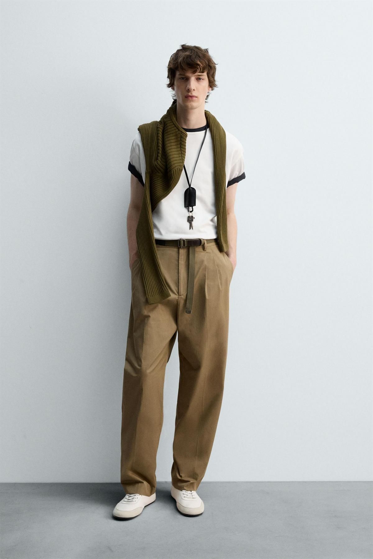 자라 헤비웨이트 컴팩트 코튼 릴렉스핏 반팔 티셔츠 3665/310 OYSTER-WHITE - 상세 이미지 2