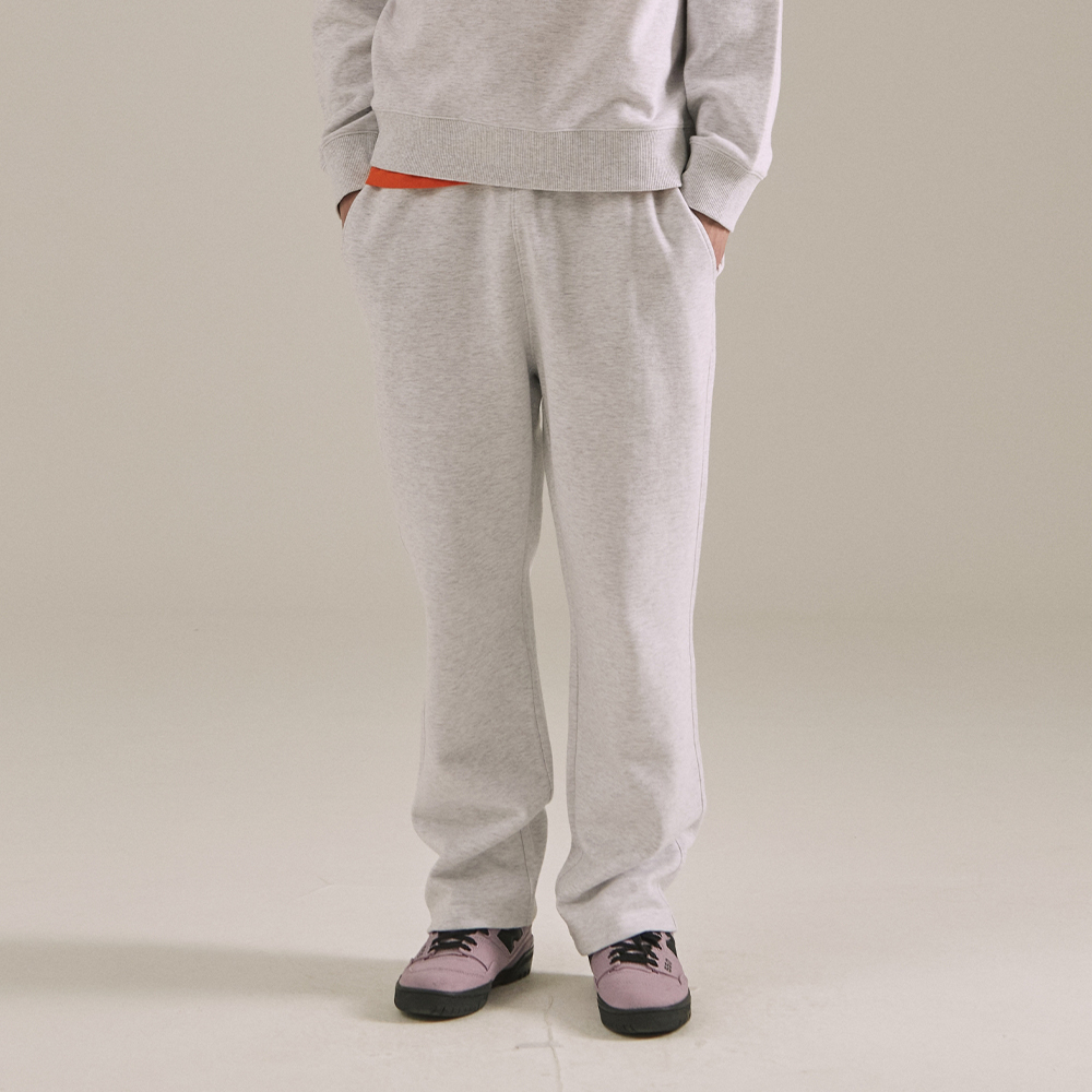 베이직하우스 스트레이트 일자 코튼 밴딩 트레이닝 조거 팬츠 - 상세 이미지 3