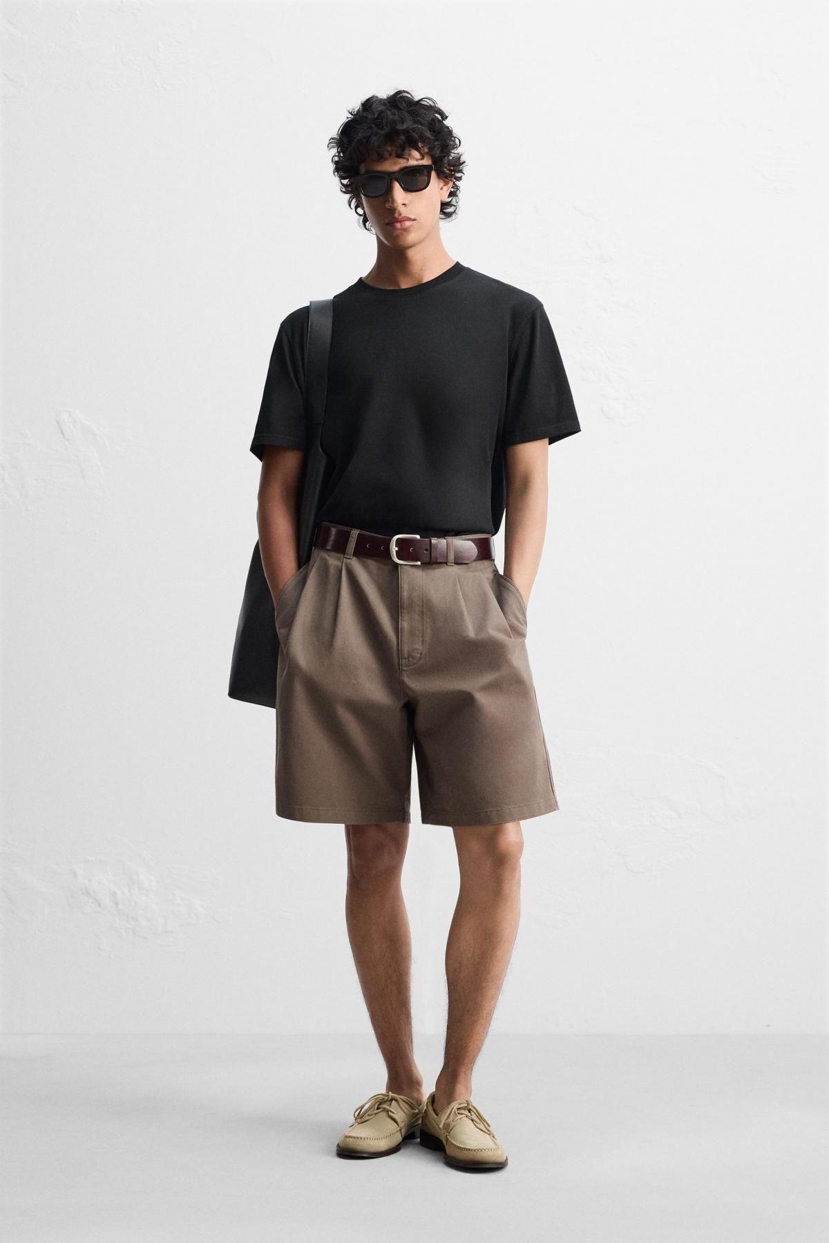 자라 슬림핏 미디엄 웨이트 티셔츠 1501/430 BLACK - 상세 이미지 2
