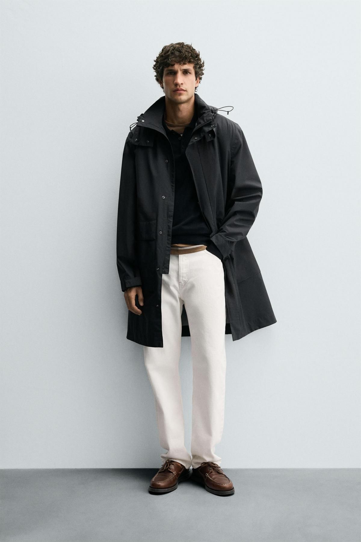 자라 테크니컬 방수 기능성 탈부착 후드 파카 8281/020 NAVY BLUE - 상세 이미지 2