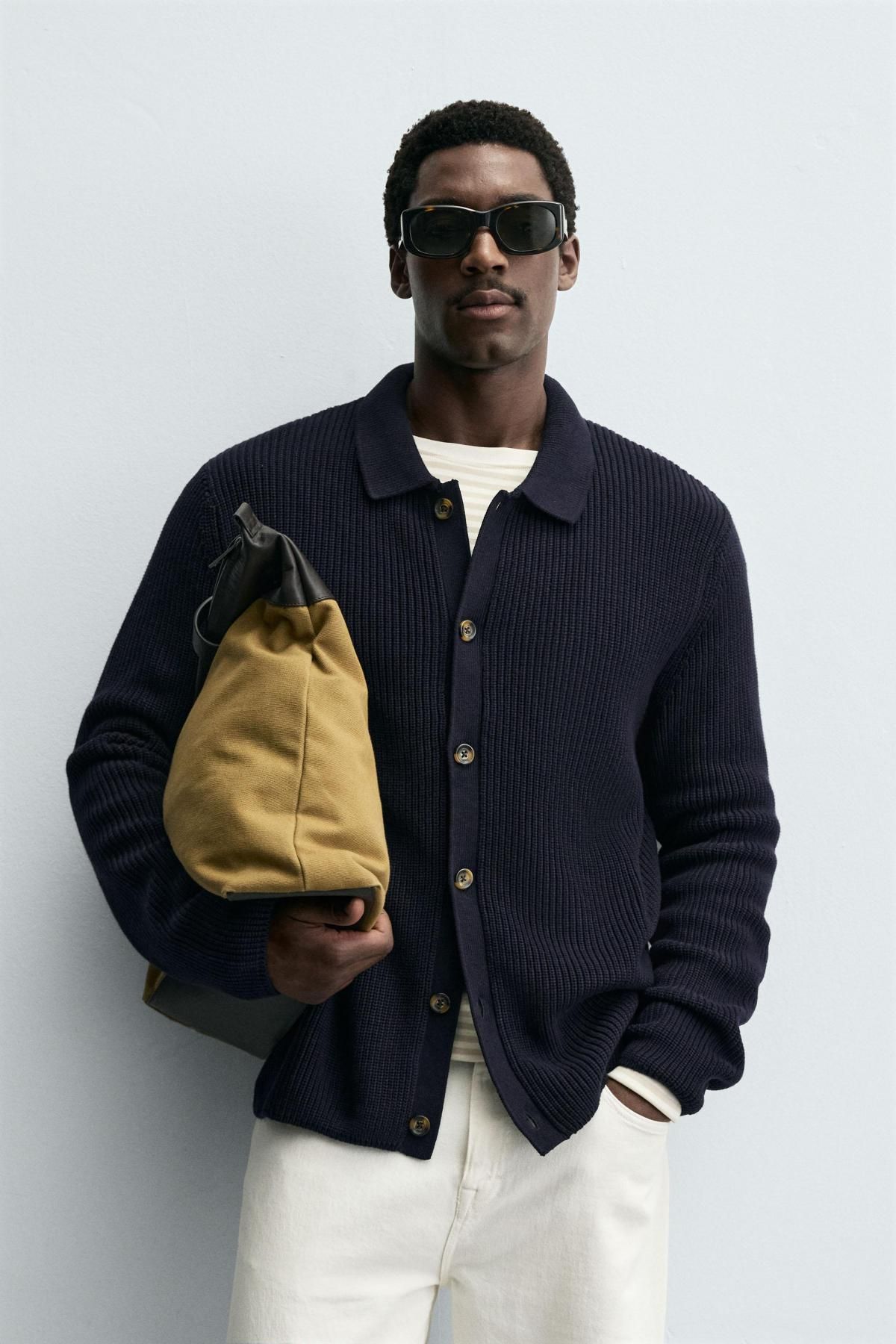 자라 네이비 미니멀 골지 가디건 3284/303 NAVY BLUE - 상세 이미지 3