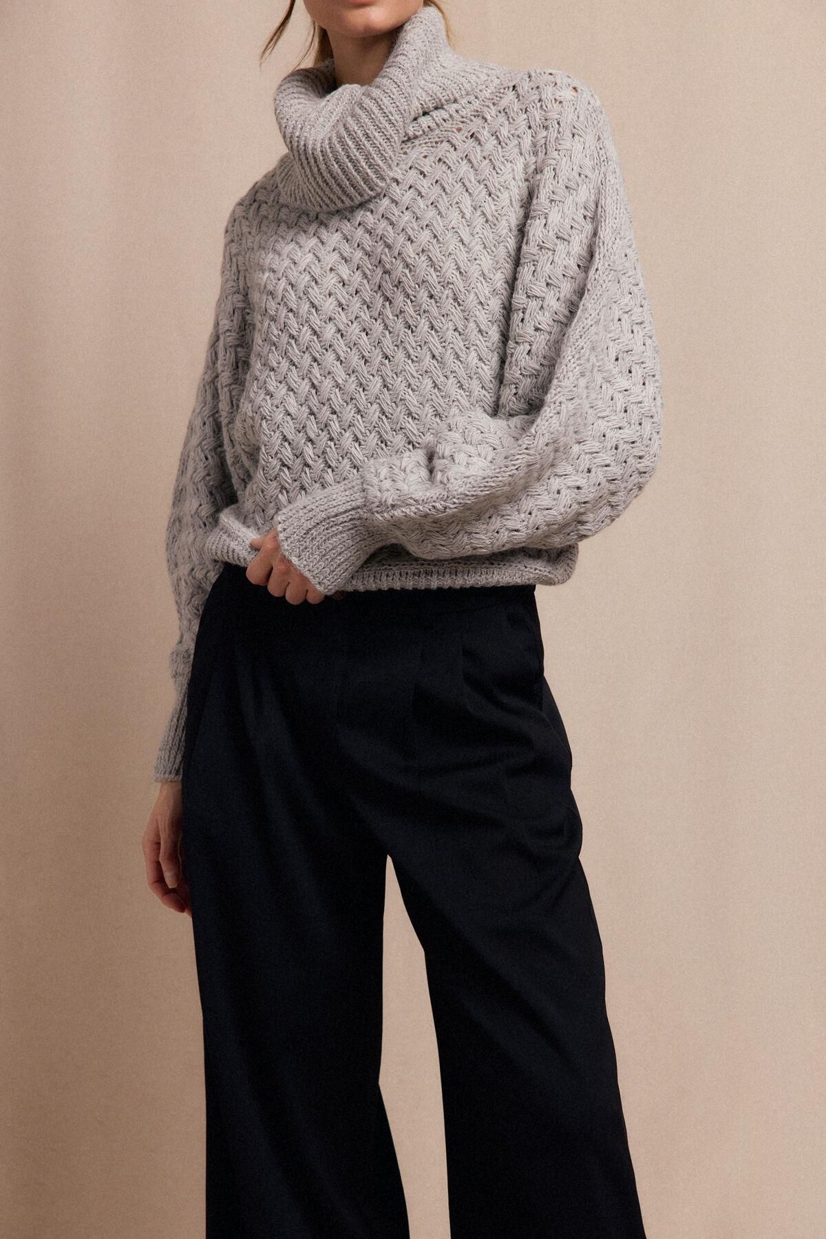 슬로우러브 에코 와이드 플리츠 슬랙스 팬츠 3722132 NEGRO - 상세 이미지 2