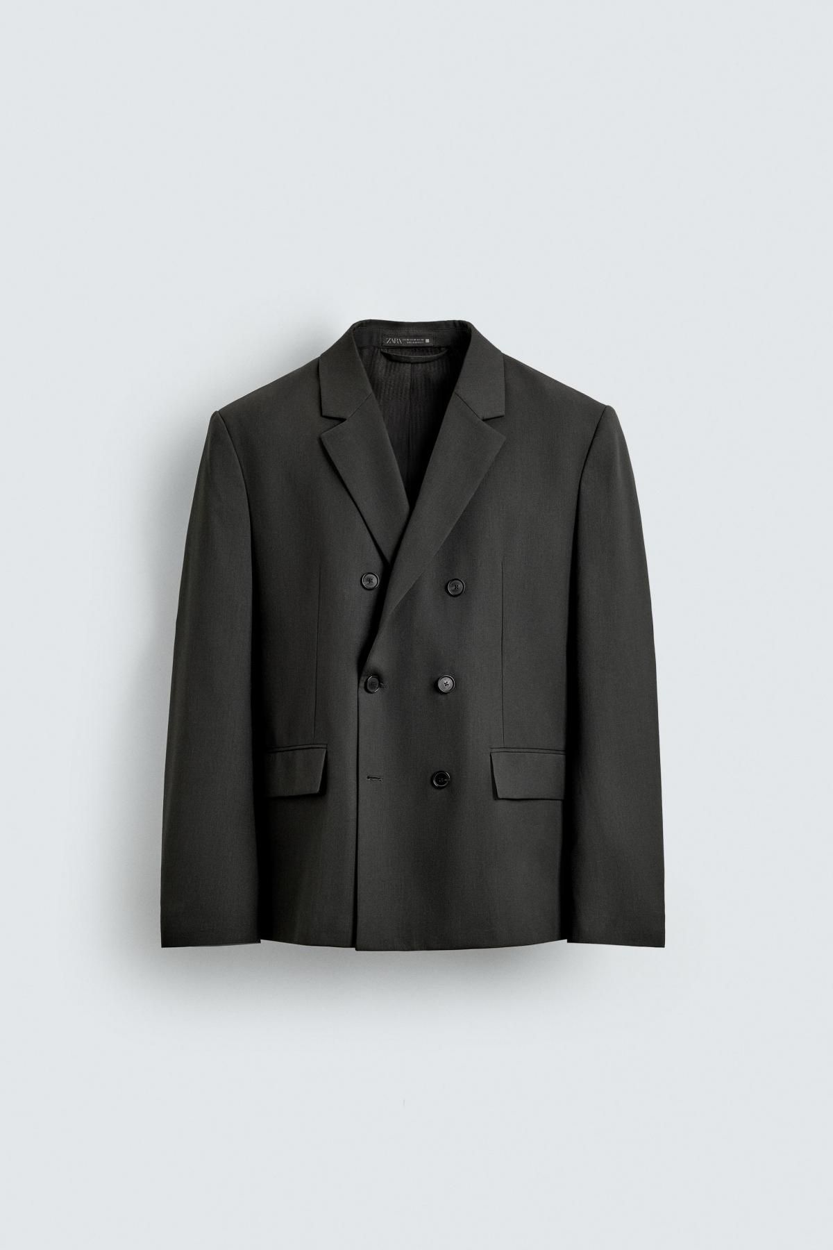 자라 더블브레스트 울 혼방 블레이저 6789/819 DARK GREY - 메인 이미지