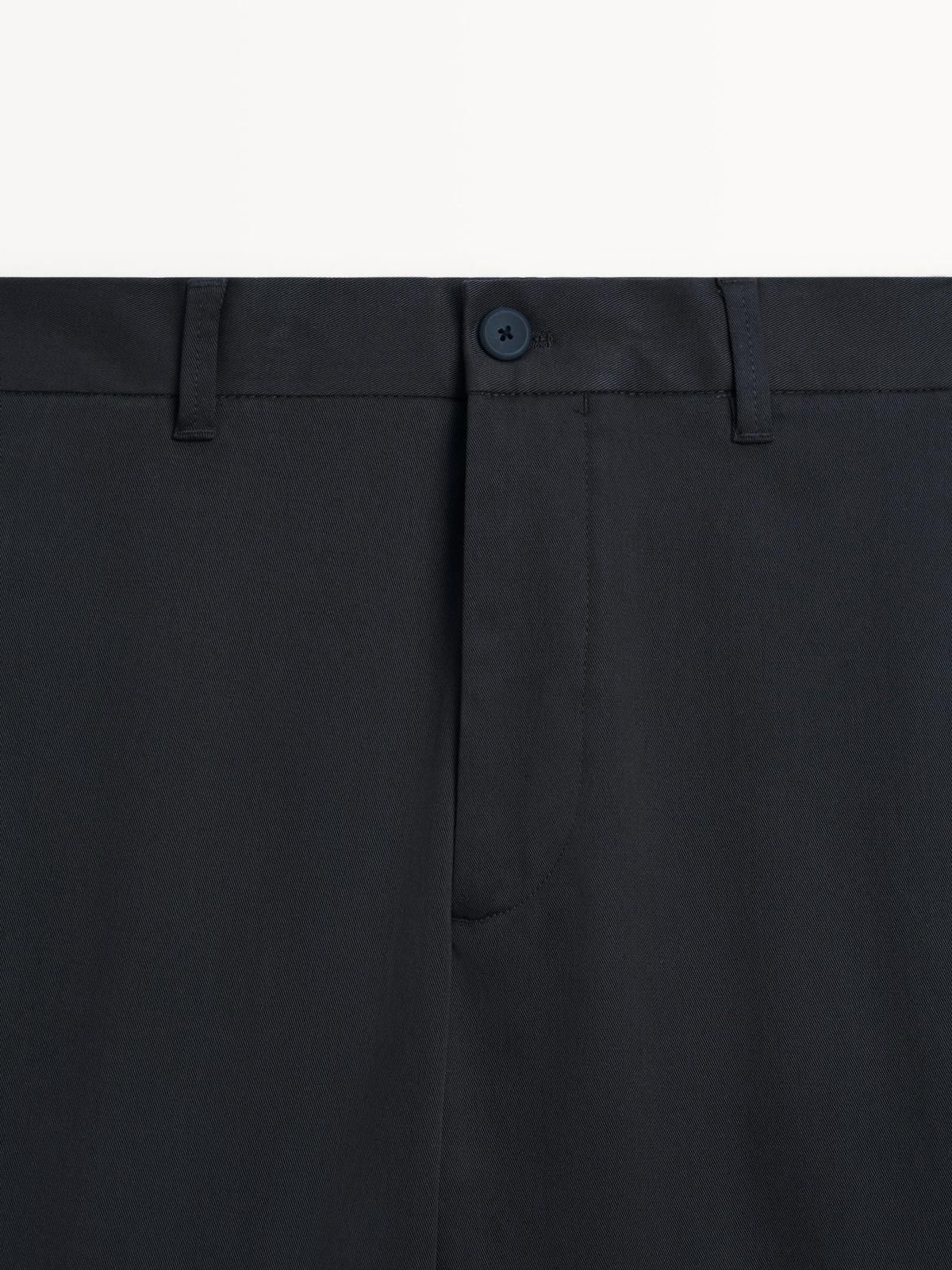 마시모두띠 테이퍼드핏 코튼블렌드 슬랙스 팬츠 0033/006 NAVY BLUE - 상세 이미지 2