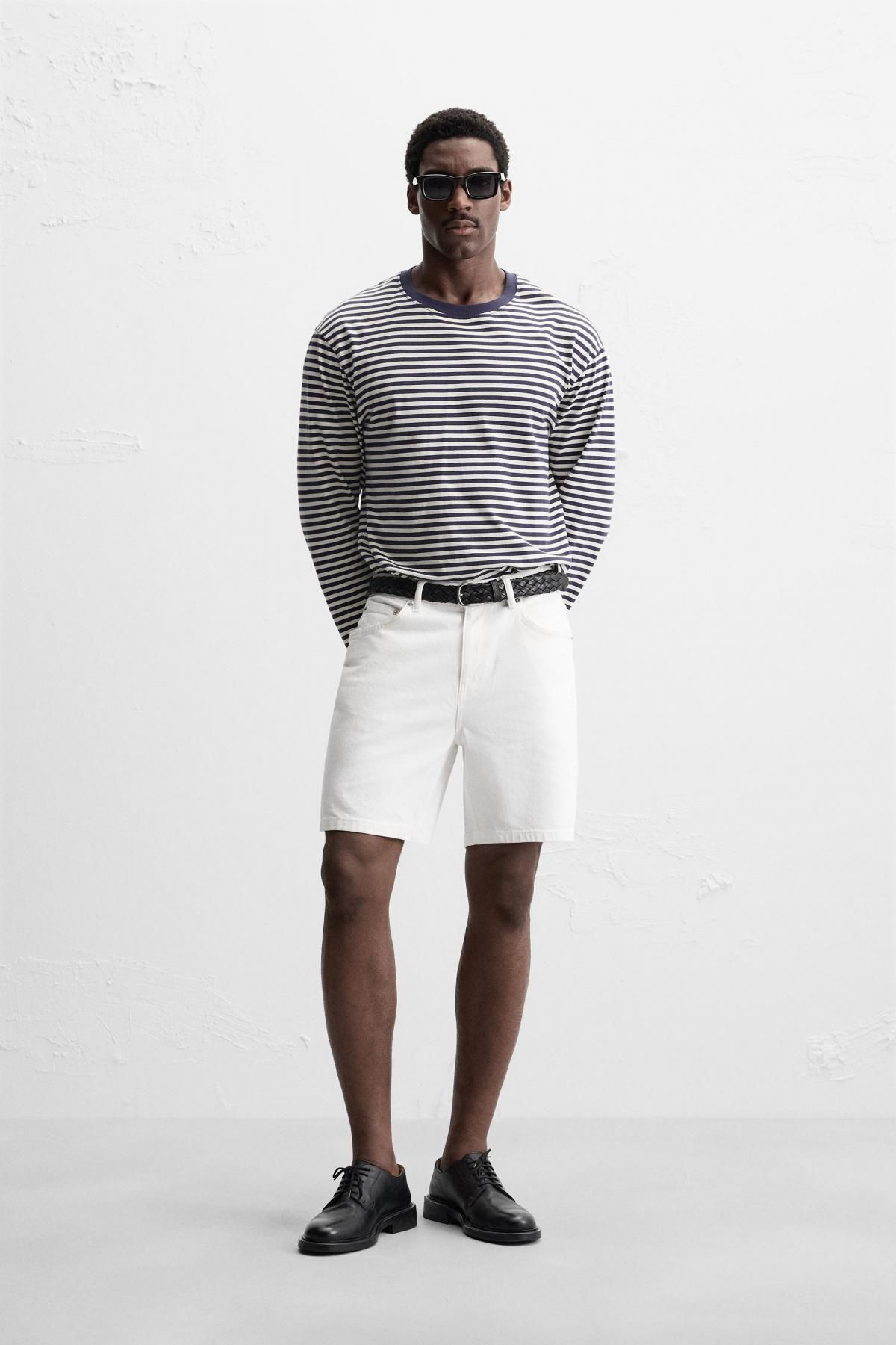 자라 레귤러핏 데님 버뮤다 쇼츠 0774/410 WHITE - 상세 이미지 2